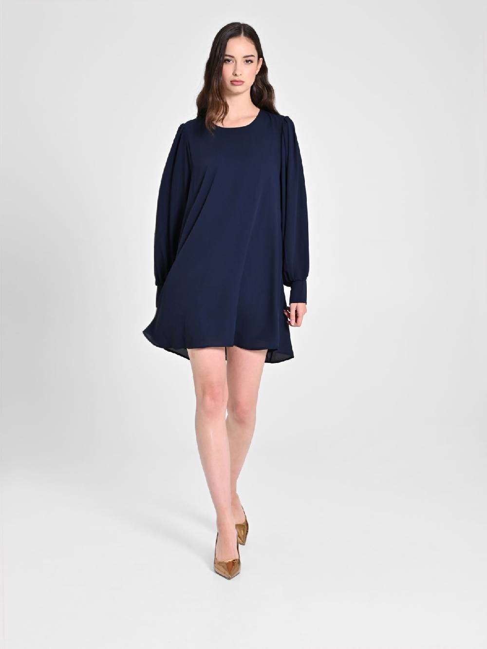 Rinascimento Abito "A Line" Blu