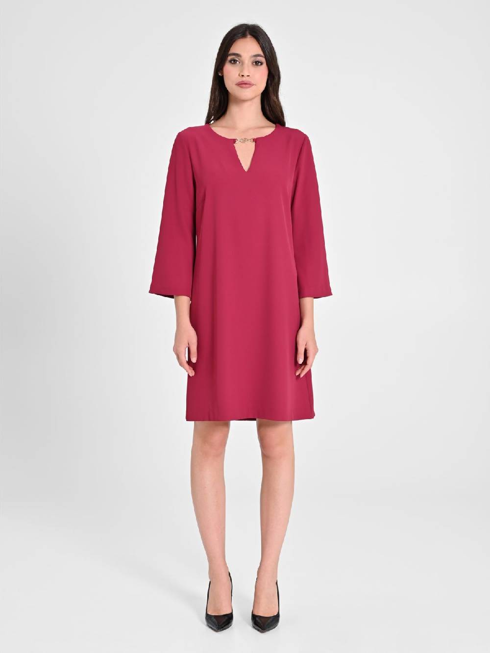 Rinascimento Abito "A Line" Bordeaux