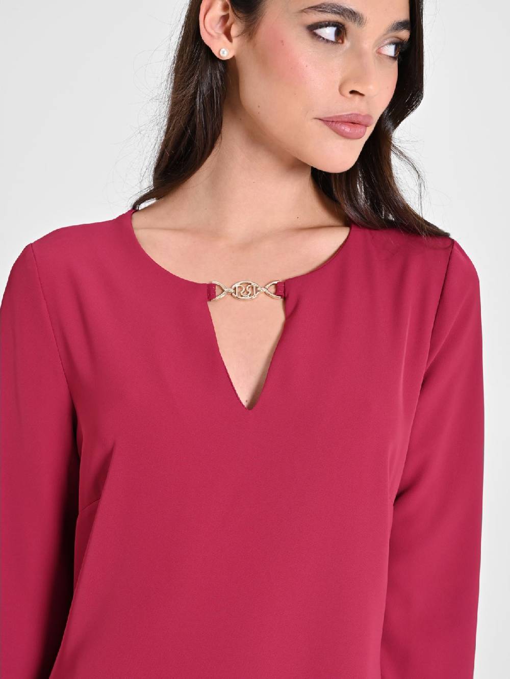 Rinascimento Abito "A Line" Bordeaux