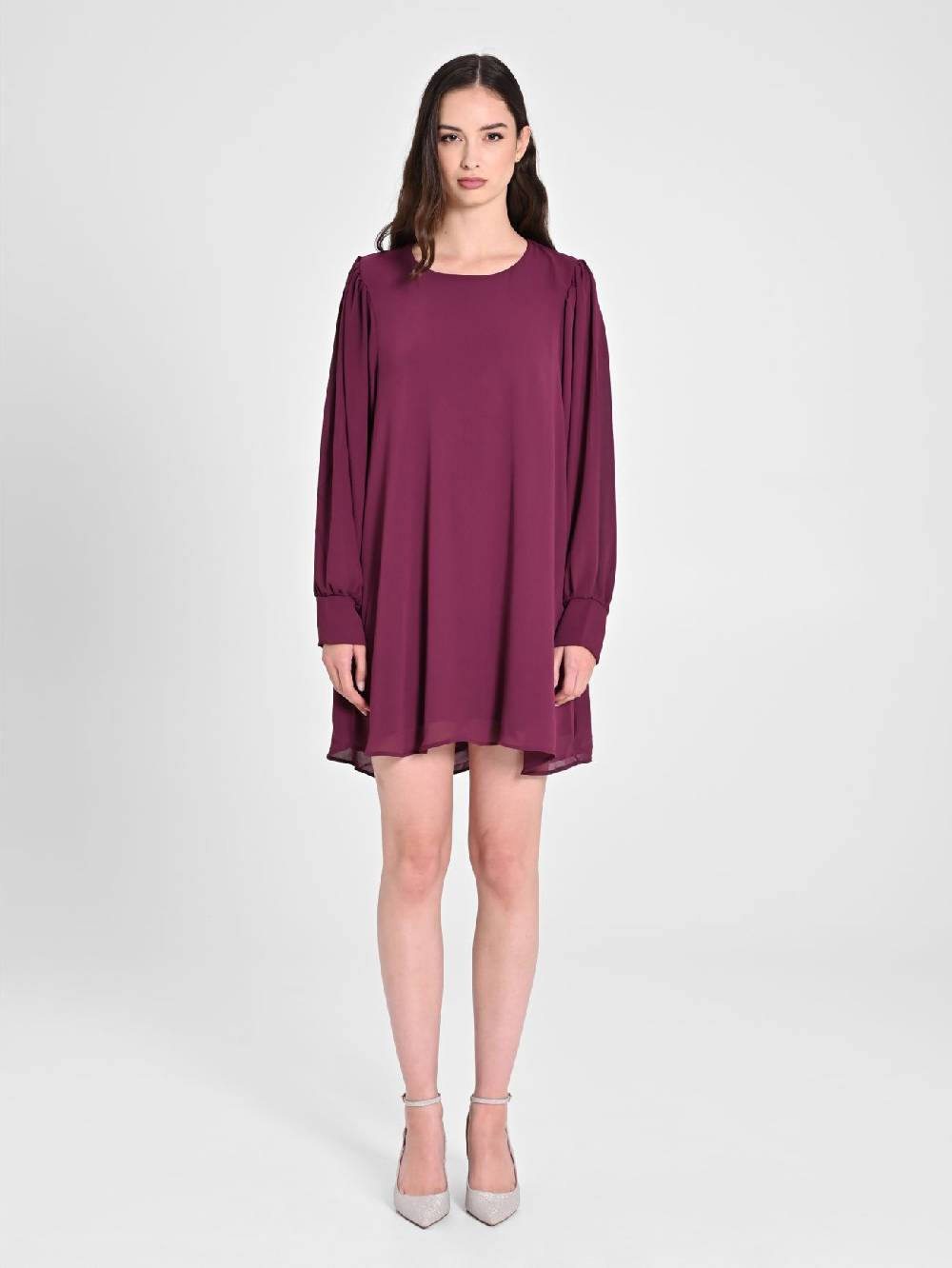 Rinascimento Abito "A Line" Bordeaux