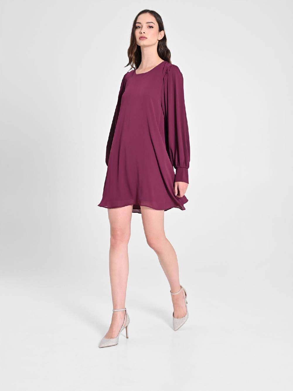 Rinascimento Abito "A Line" Bordeaux