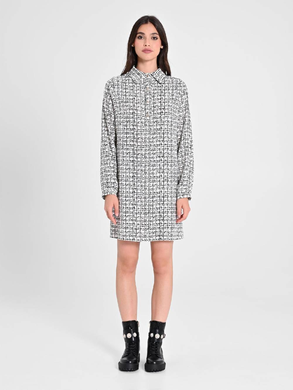 Rinascimento Abito "A Line" Stampa Geometrica