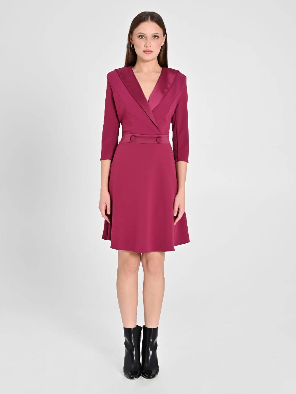 Rinascimento Abito A Ruota Bordeaux