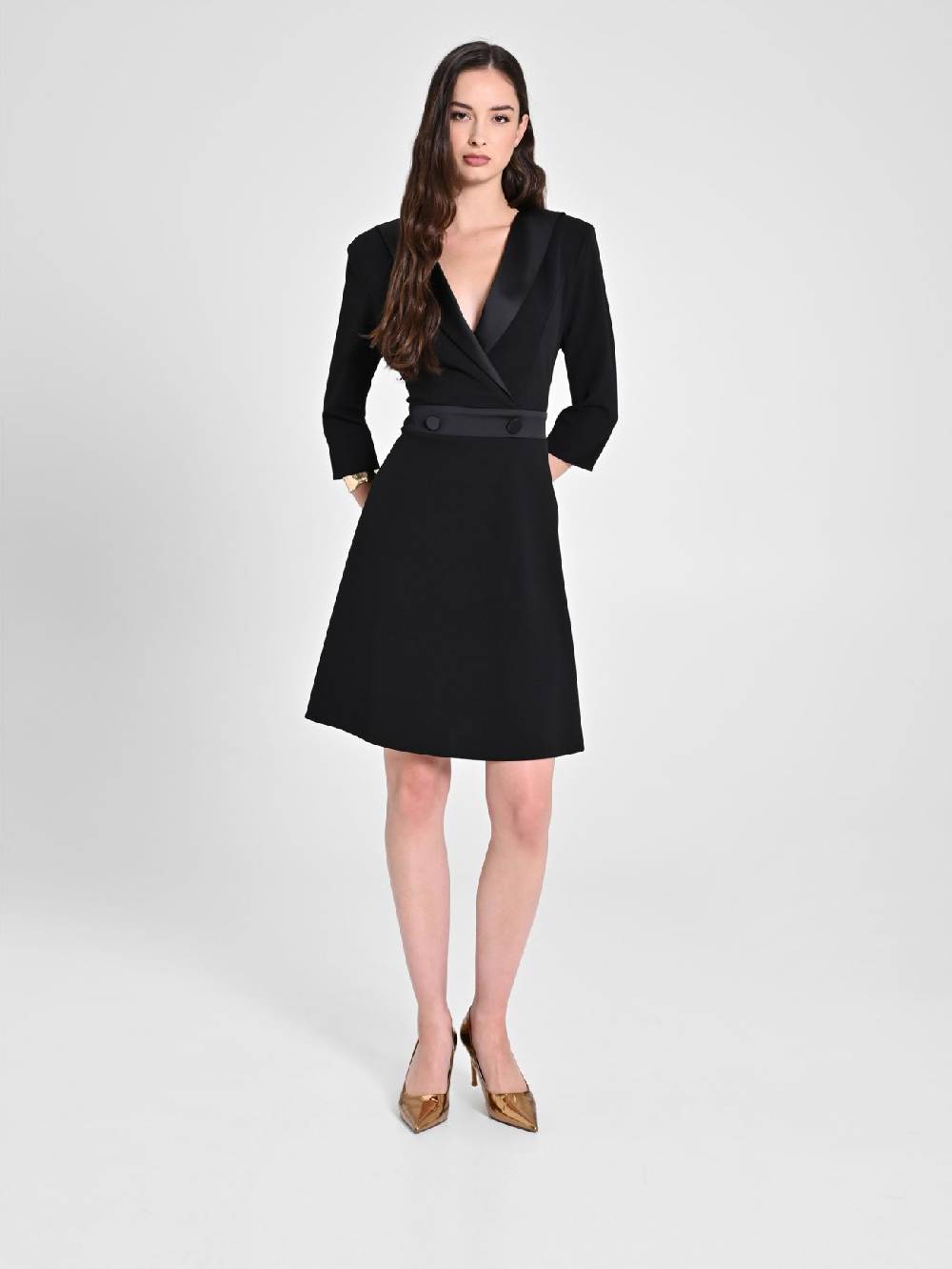 Rinascimento Abito a Ruota Nero