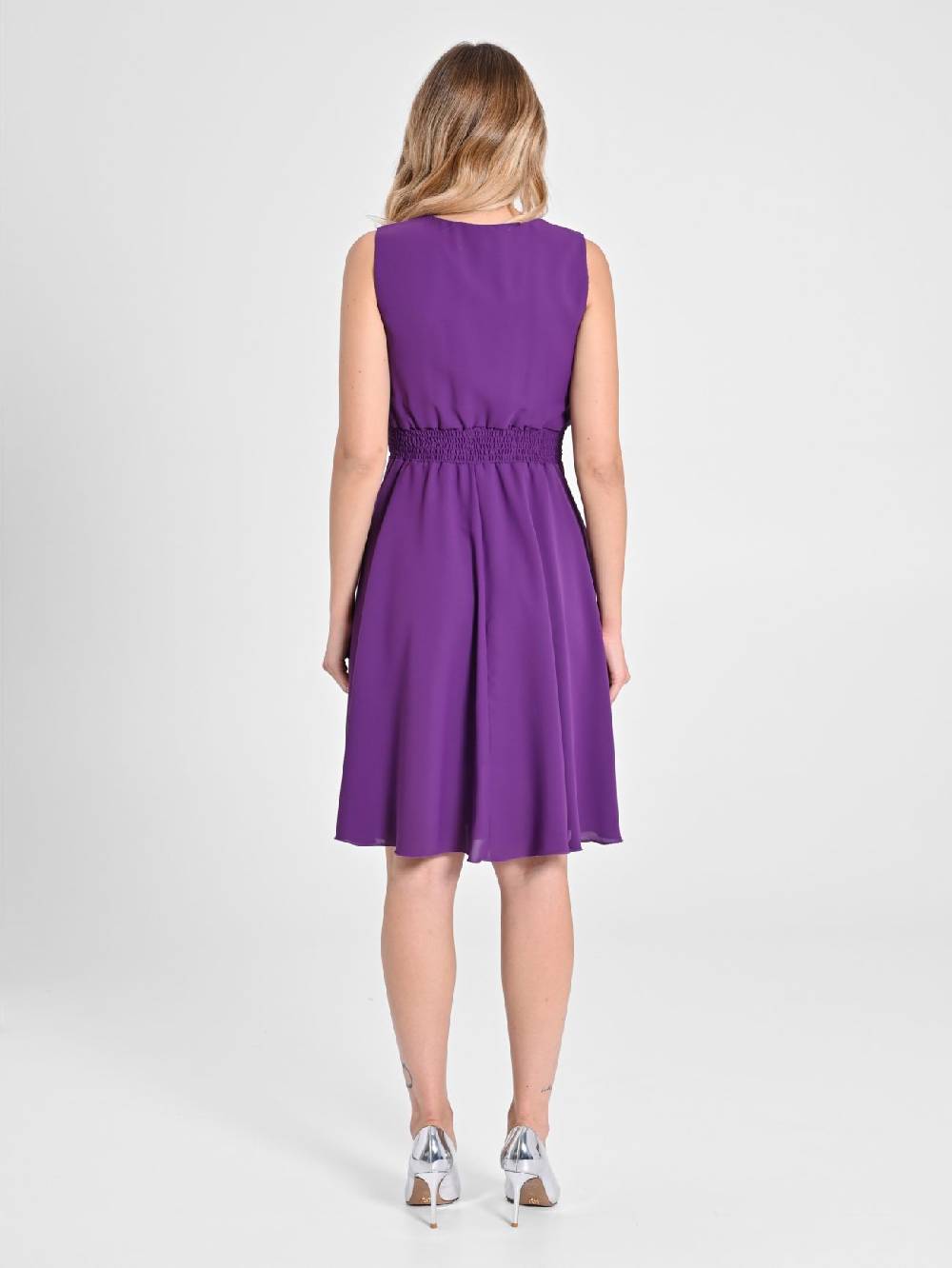 Rinascimento Abito A Ruota Viola Melanzana