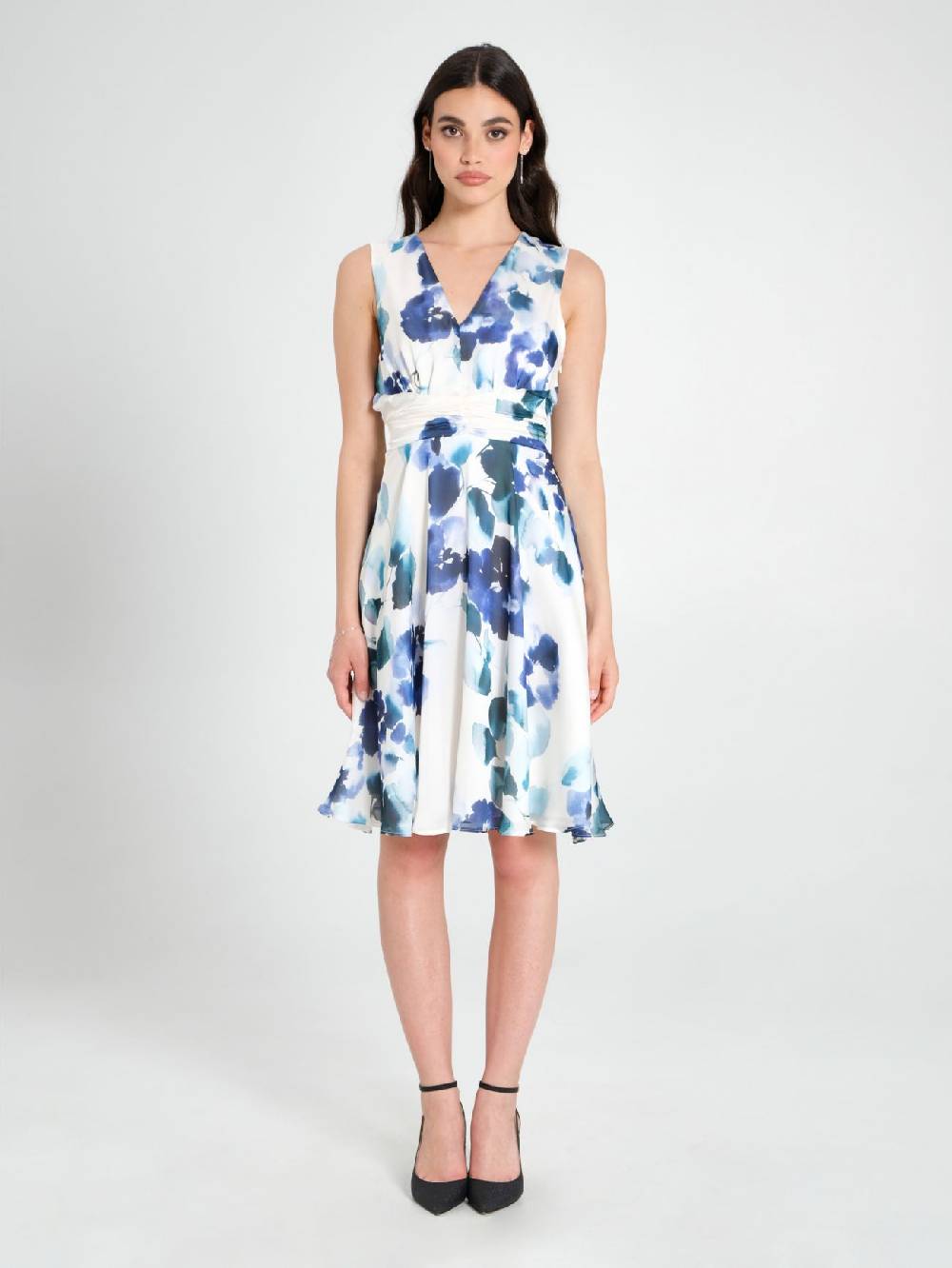 Rinascimento Abito Corto Stampa Floreale