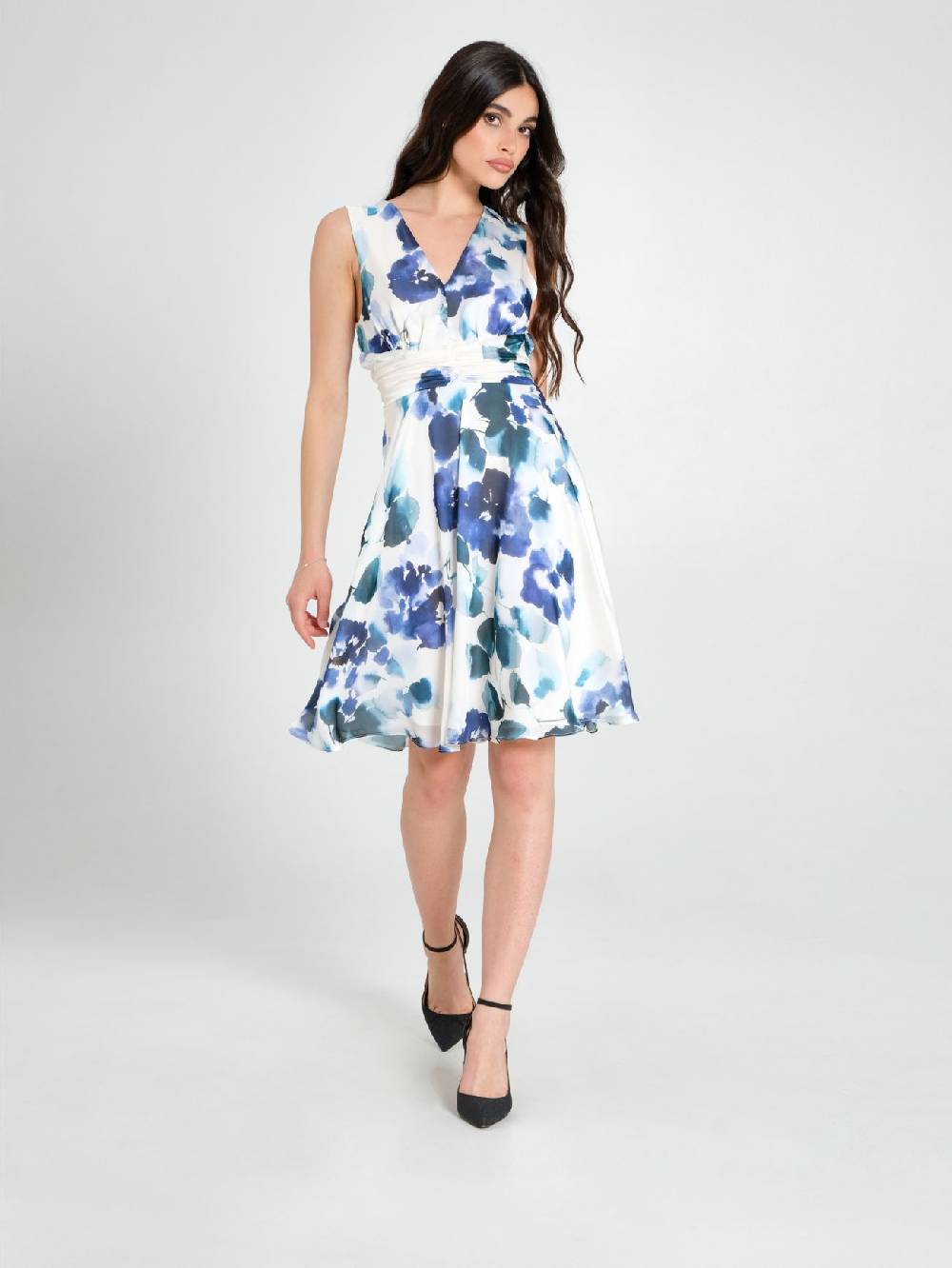 Rinascimento Abito Corto Stampa Floreale