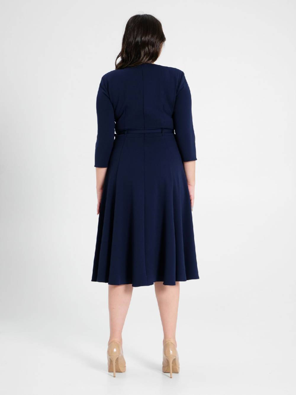 Rinascimento Abito Curvy Midi Blu