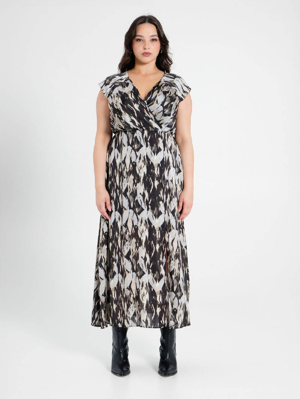 Rinascimento Abito Curvy Stampa Black & White