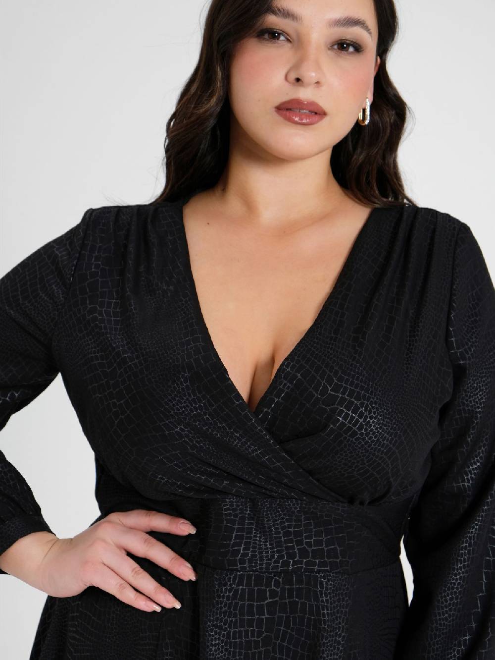 Rinascimento Abito Curvy Stampa Cocco