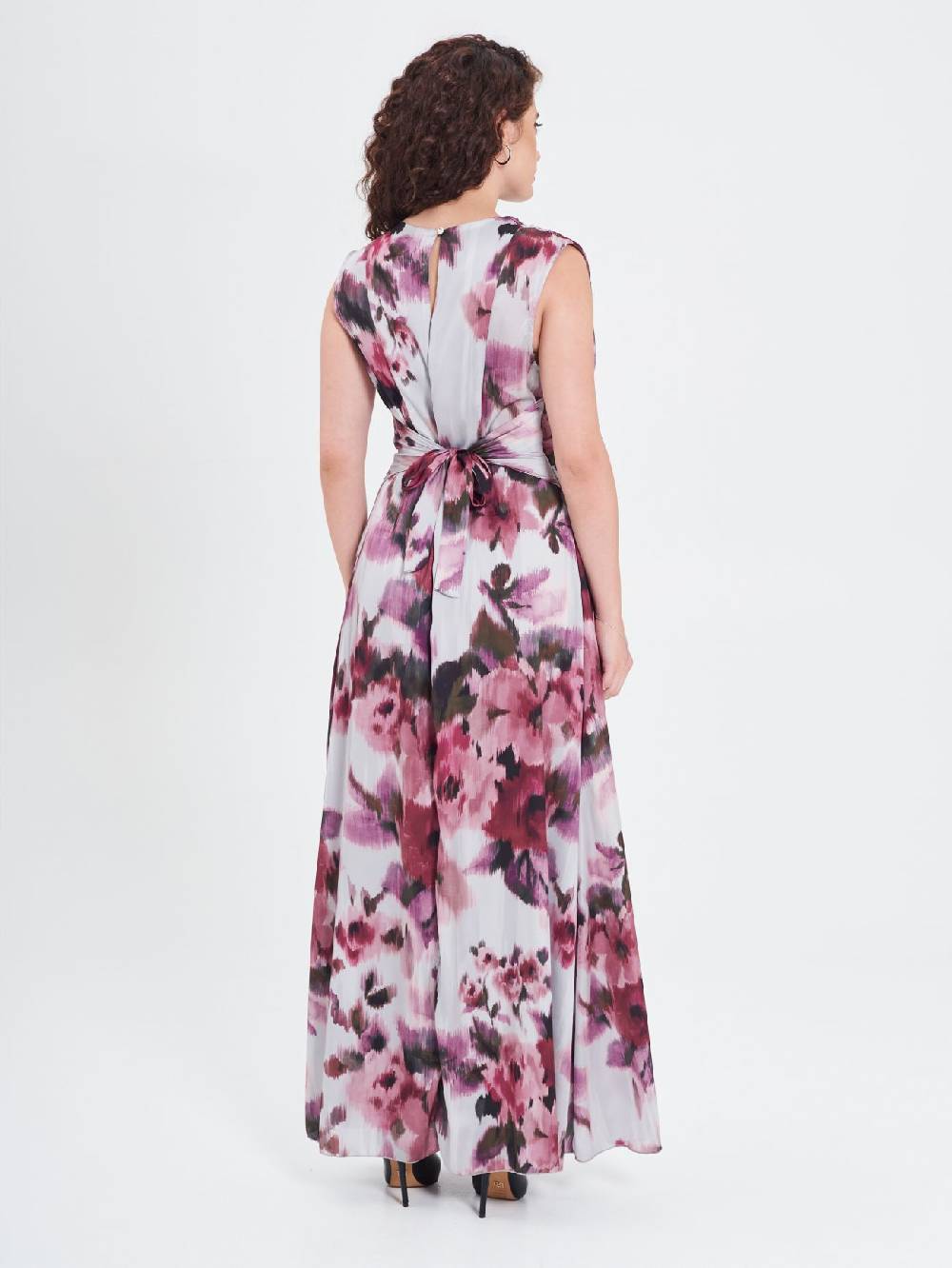 Rinascimento Abito Curvy Stampa Fiori Astratti