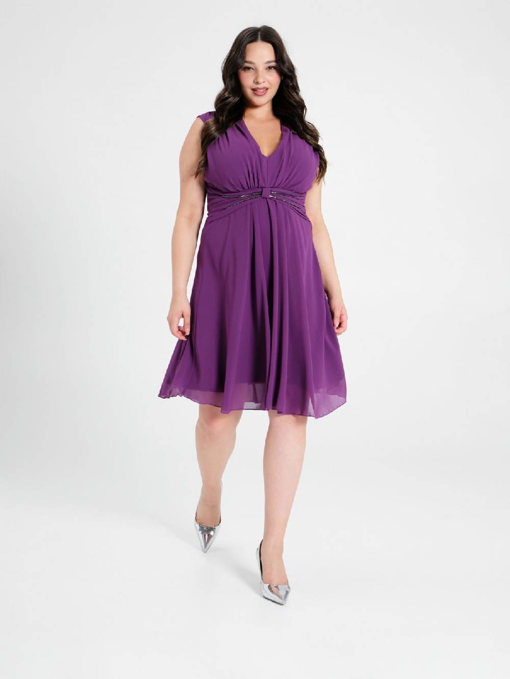 Rinascimento Abito Curvy Viola Melanzana