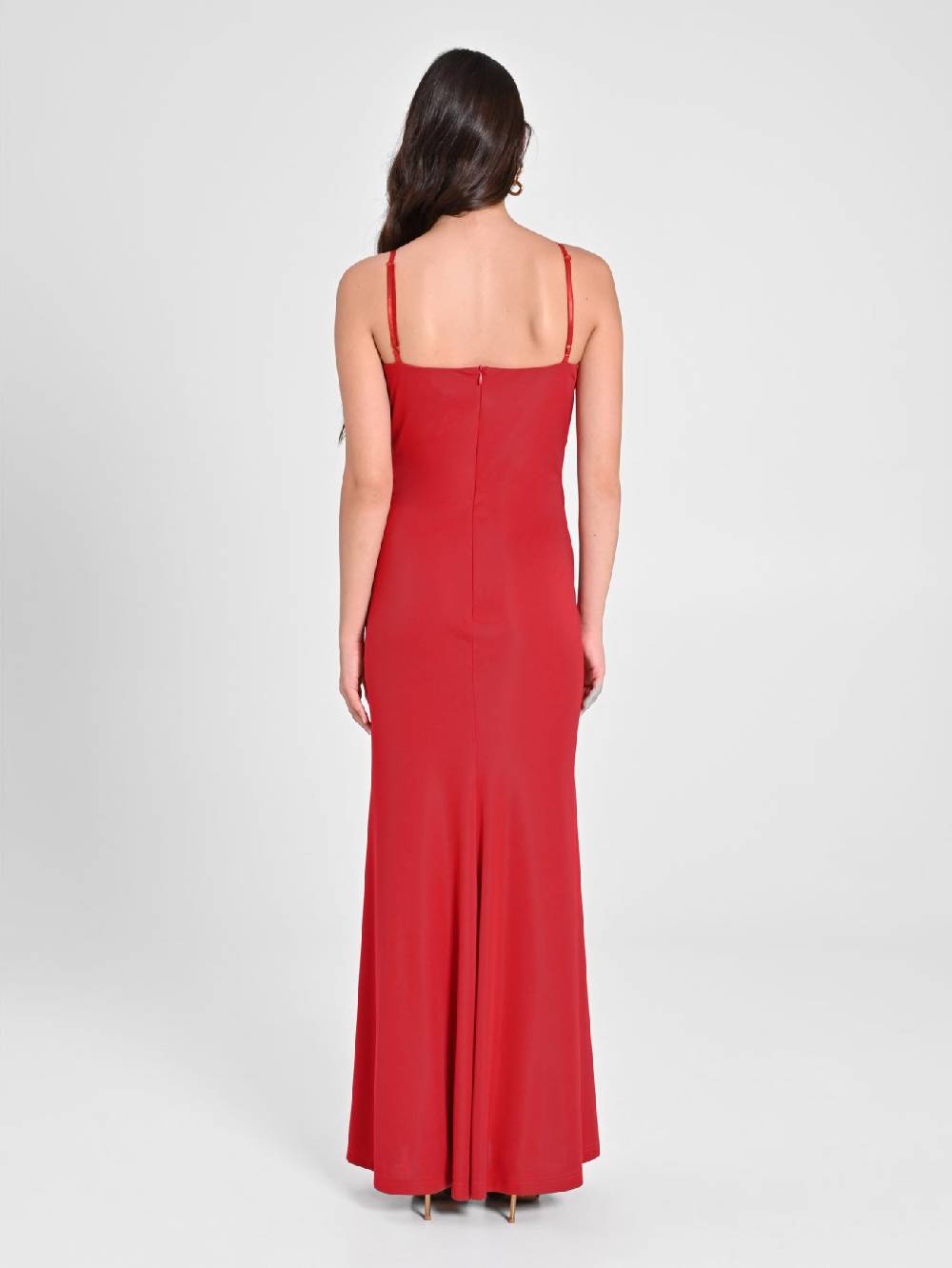 Rinascimento Abito Drappeggiato Rosso