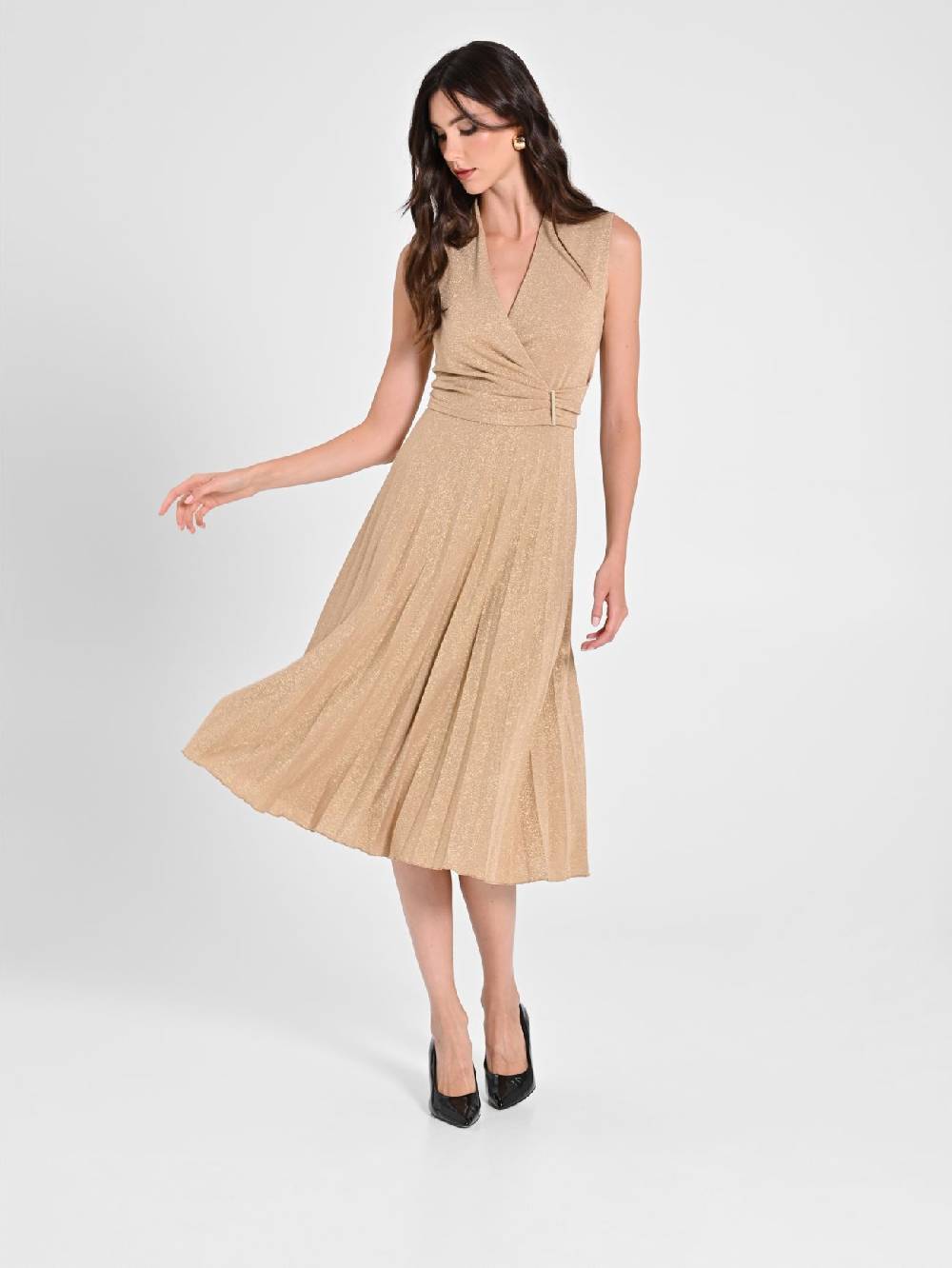 Rinascimento Abito in Lurex Oro