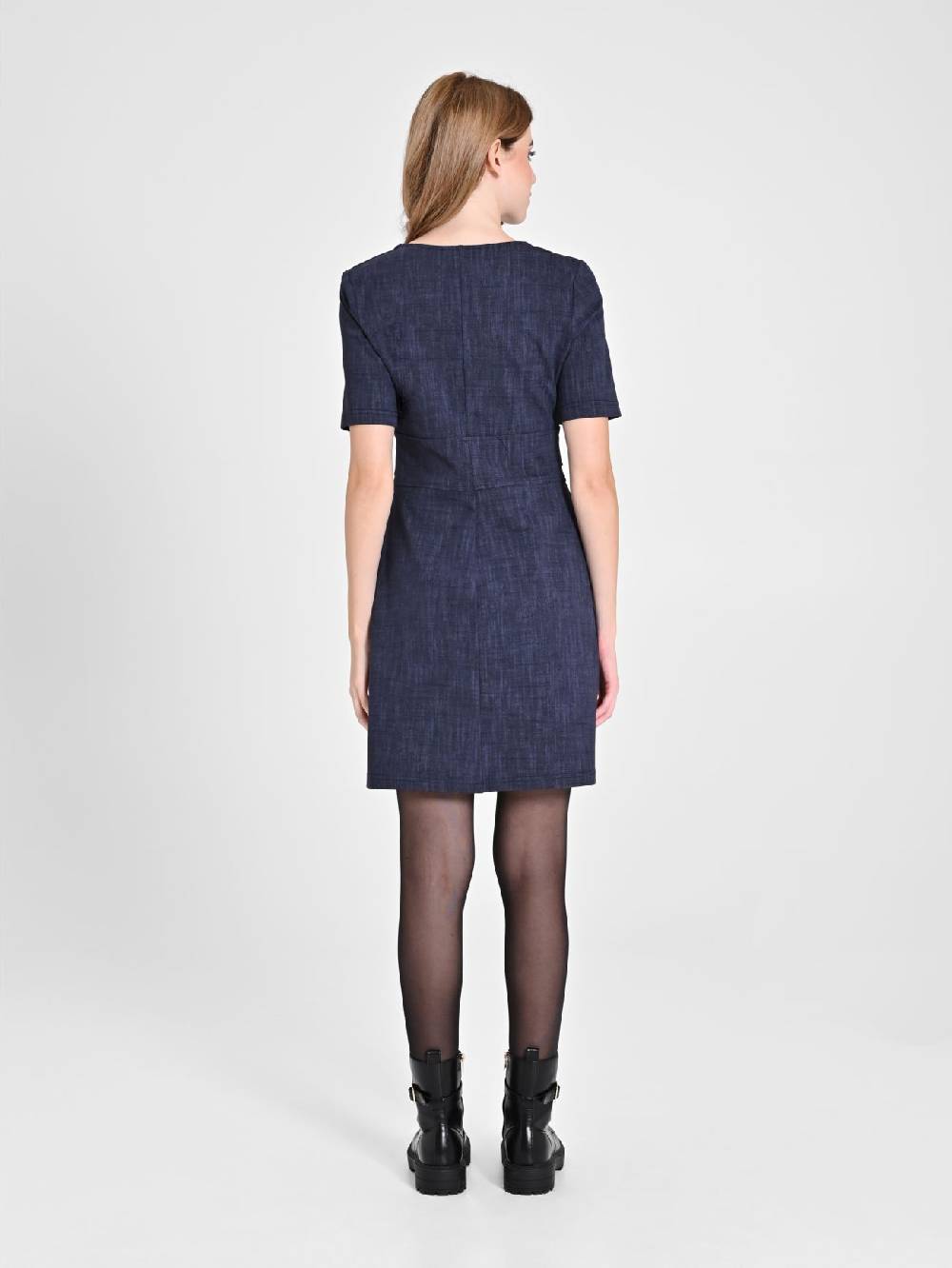 Rinascimento Abito In Punto Milano Effetto Denim