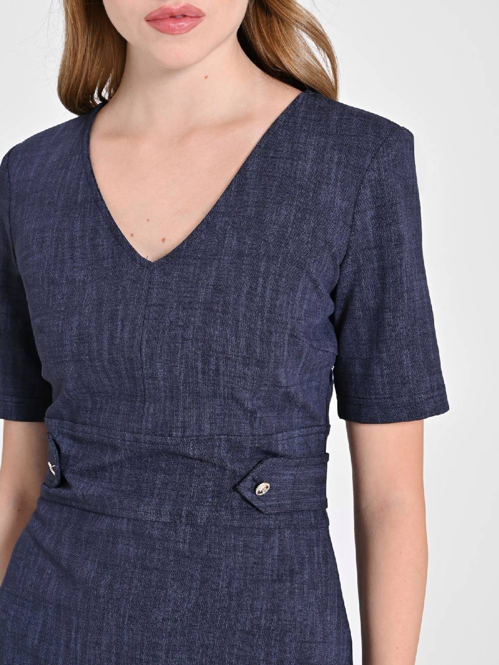 Rinascimento Abito In Punto Milano Effetto Denim