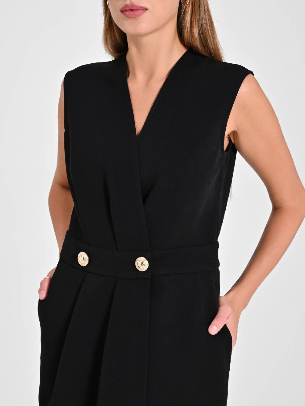 Rinascimento Abito Incrocio Nero