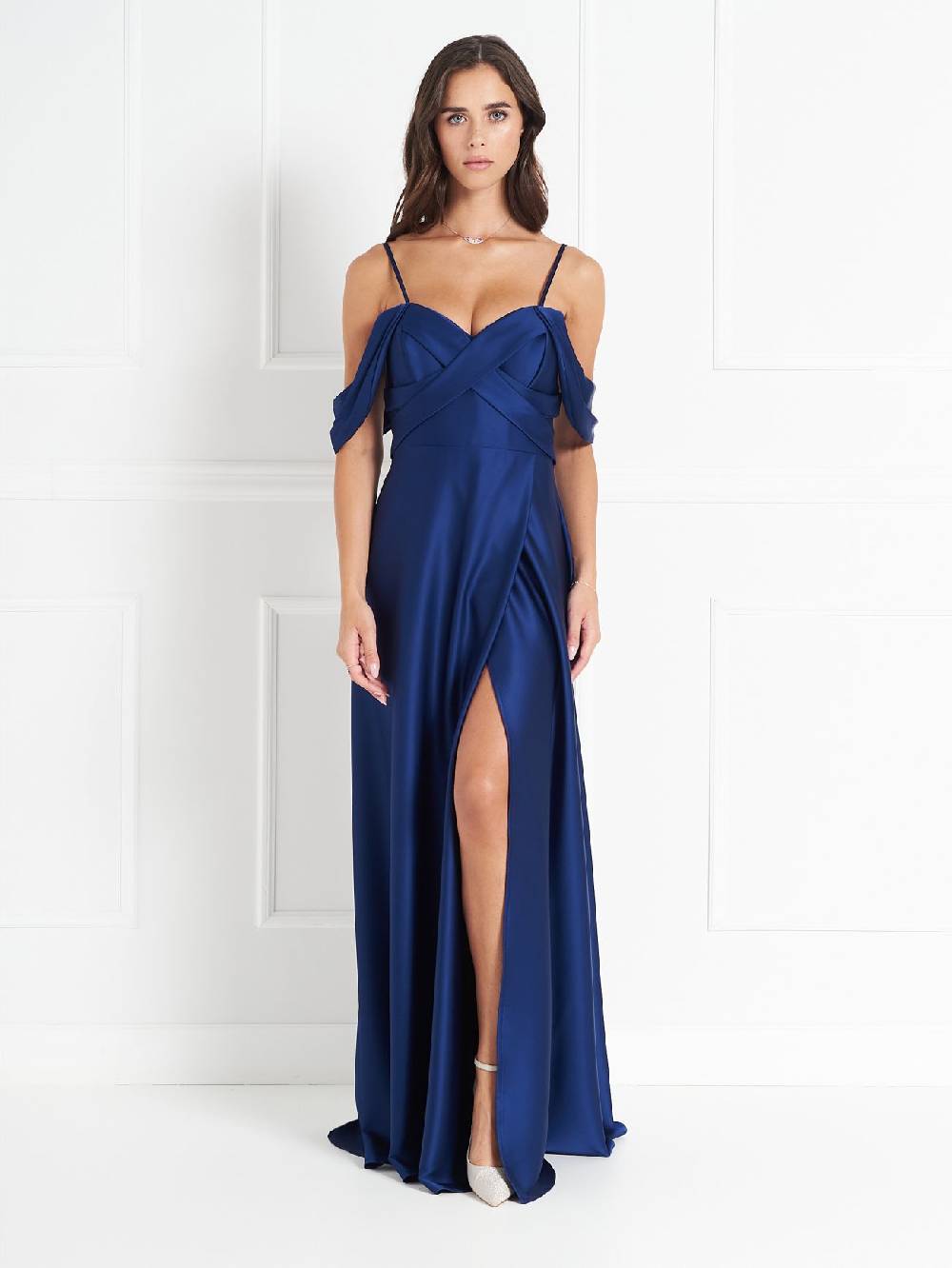 Rinascimento Abito Lungo Atelier Blu