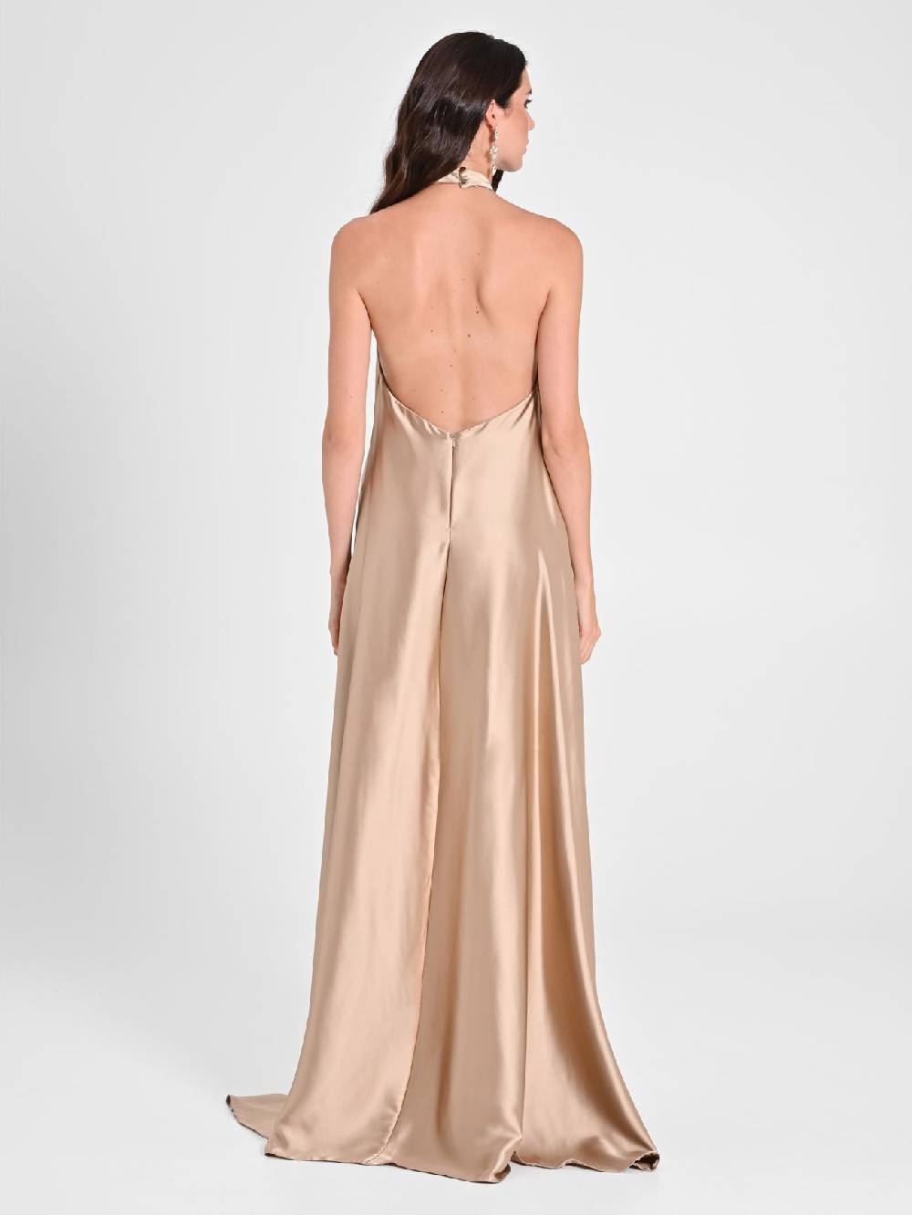 Rinascimento Abito Lungo Con Scollo All'Americana