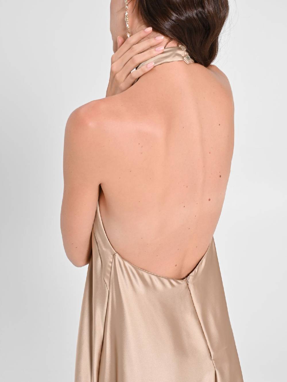 Rinascimento Abito Lungo Con Scollo All'Americana