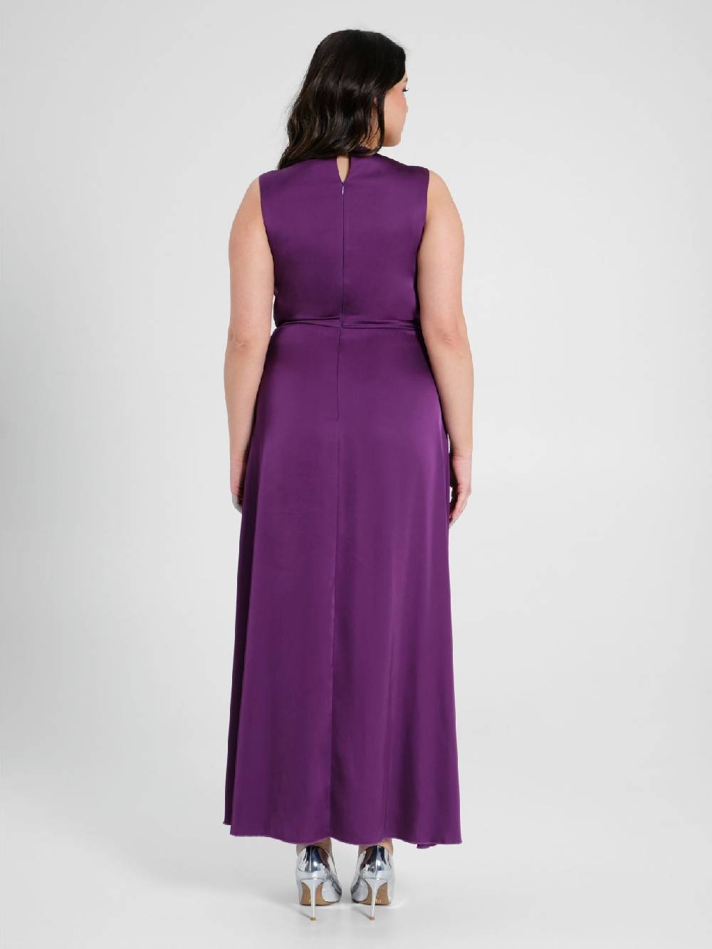 Rinascimento Abito Lungo Curvy Viola Melanzana