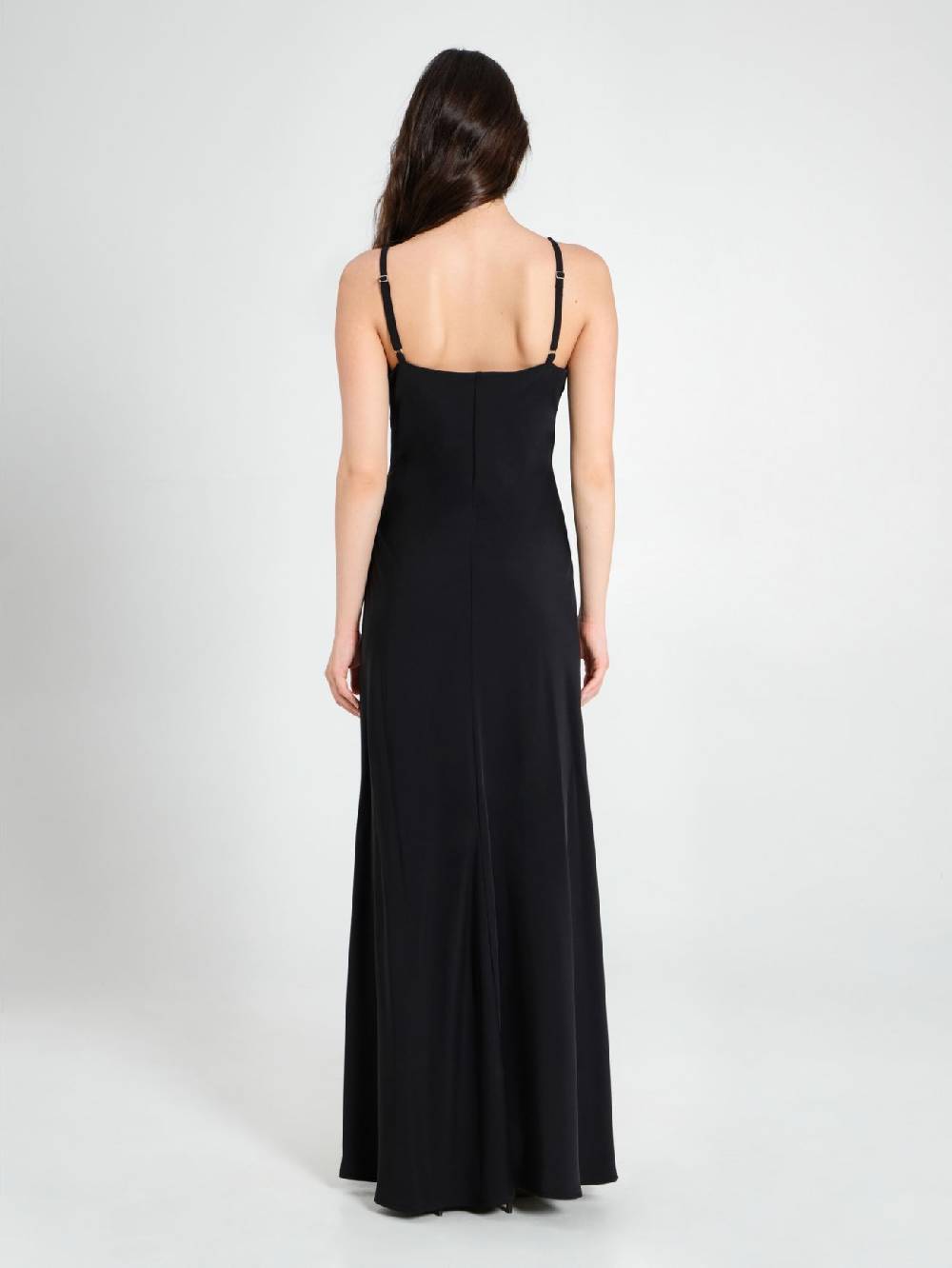 Rinascimento Abito Lungo In Cady Nero