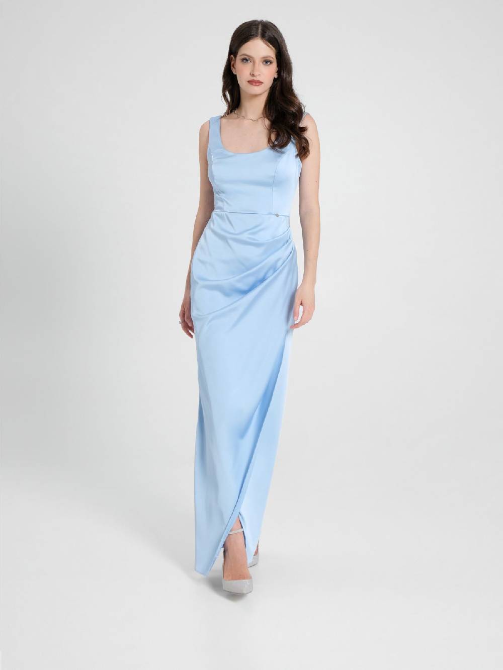 Rinascimento Abito Lungo in Raso Strutturato