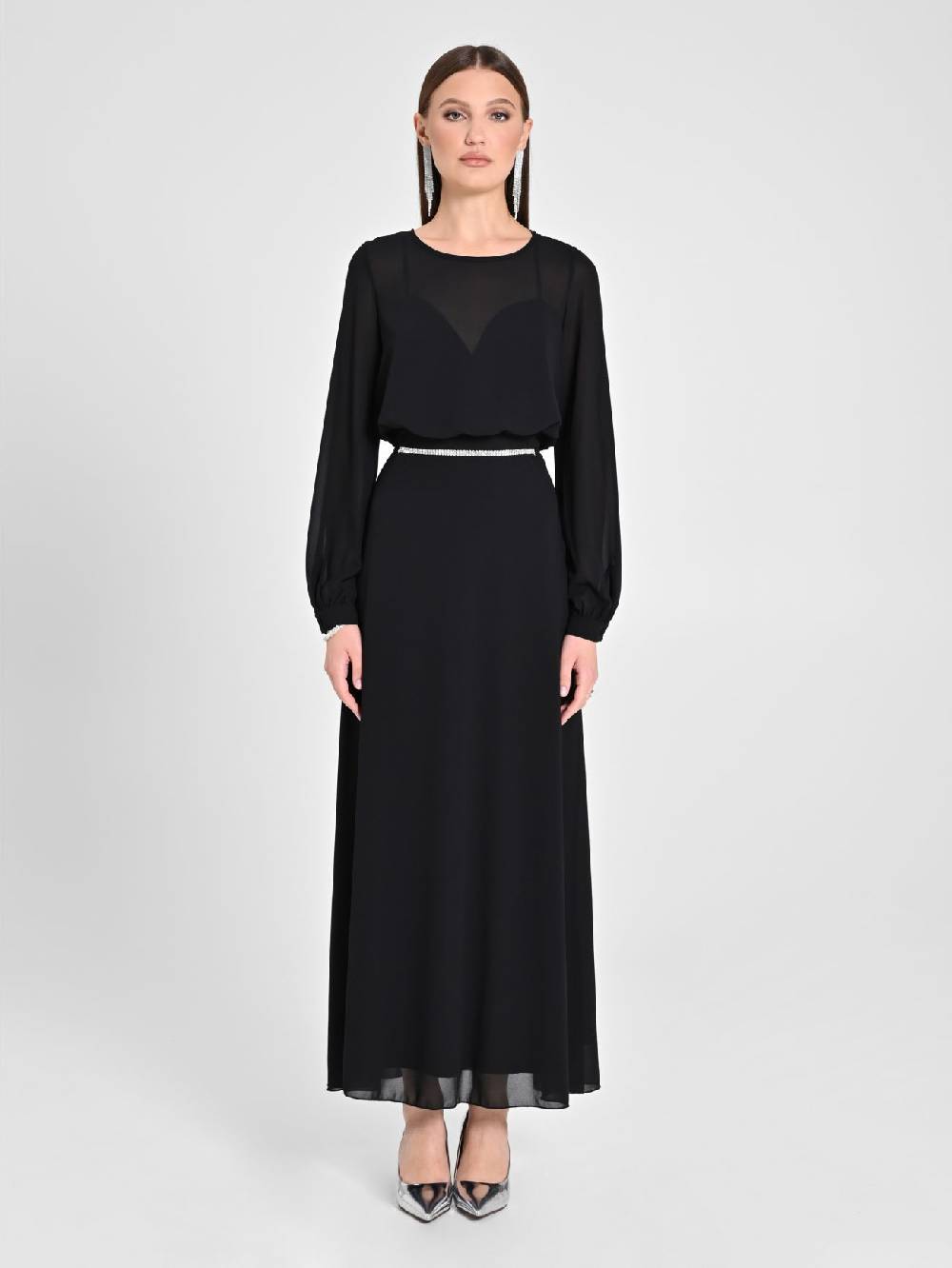 Rinascimento Abito Lungo Nero