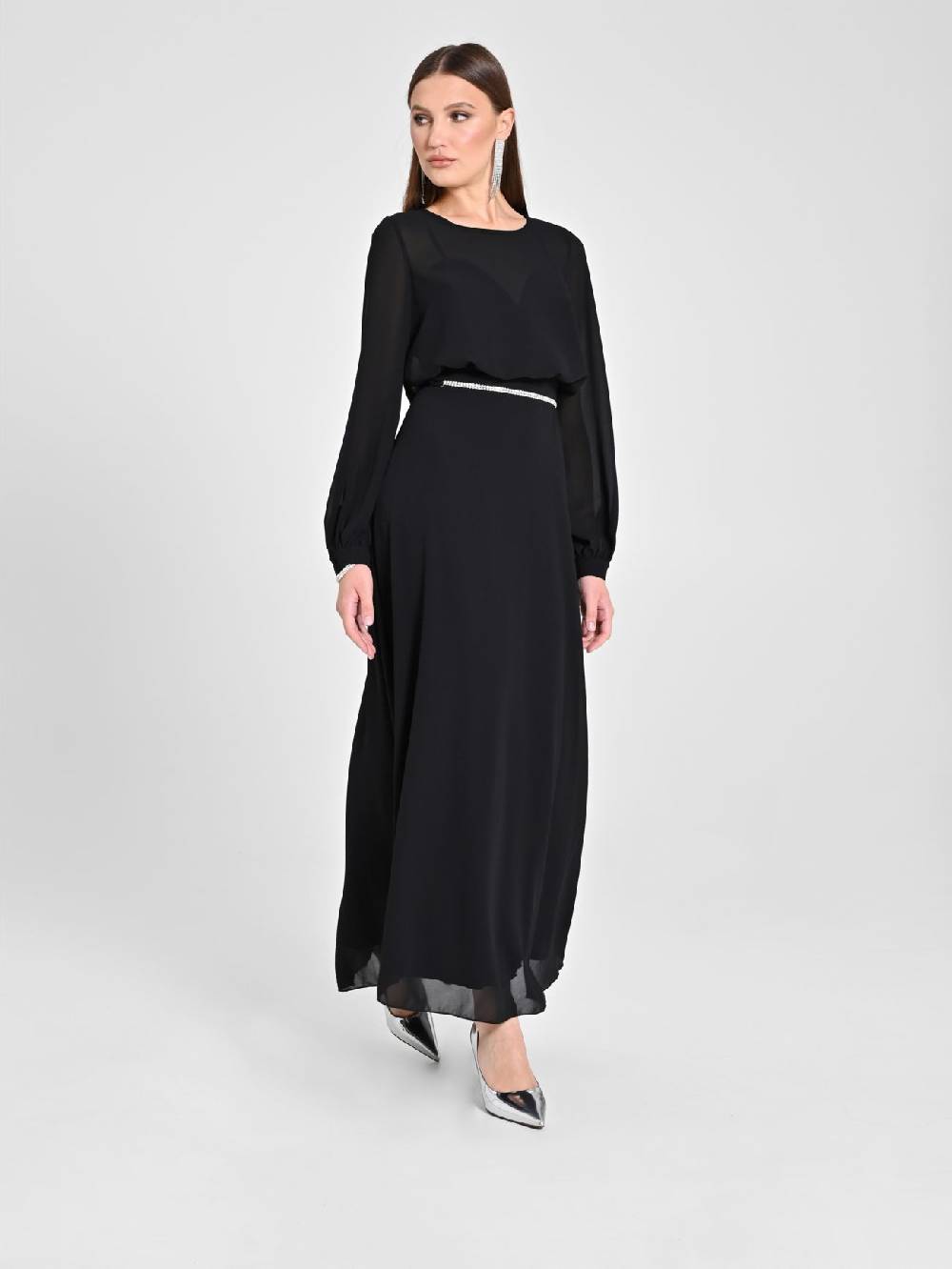 Rinascimento Abito Lungo Nero