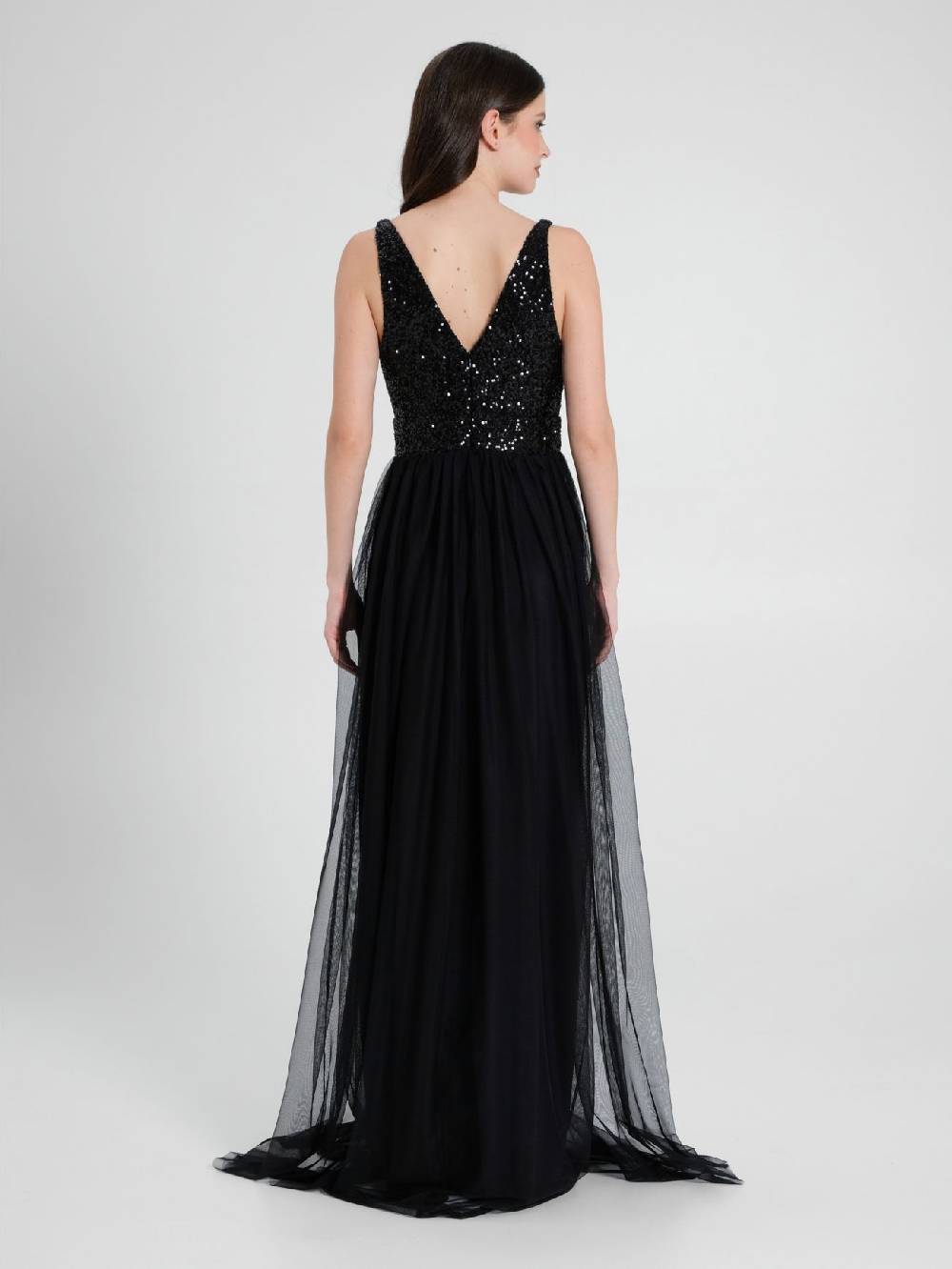 Rinascimento Abito Lungo Paillettes & Tulle