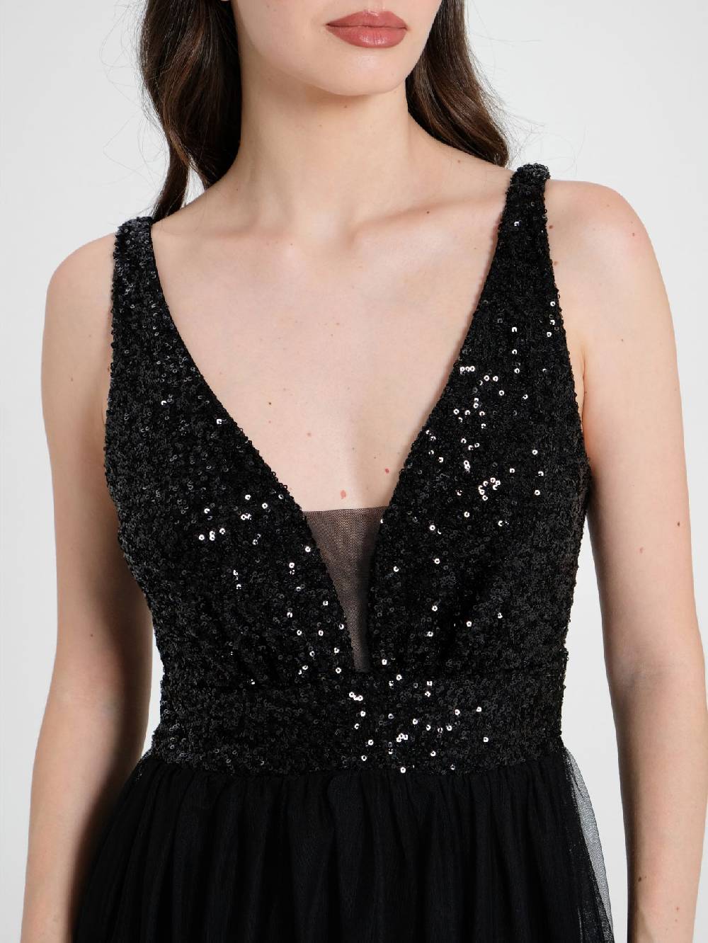 Rinascimento Abito Lungo Paillettes & Tulle