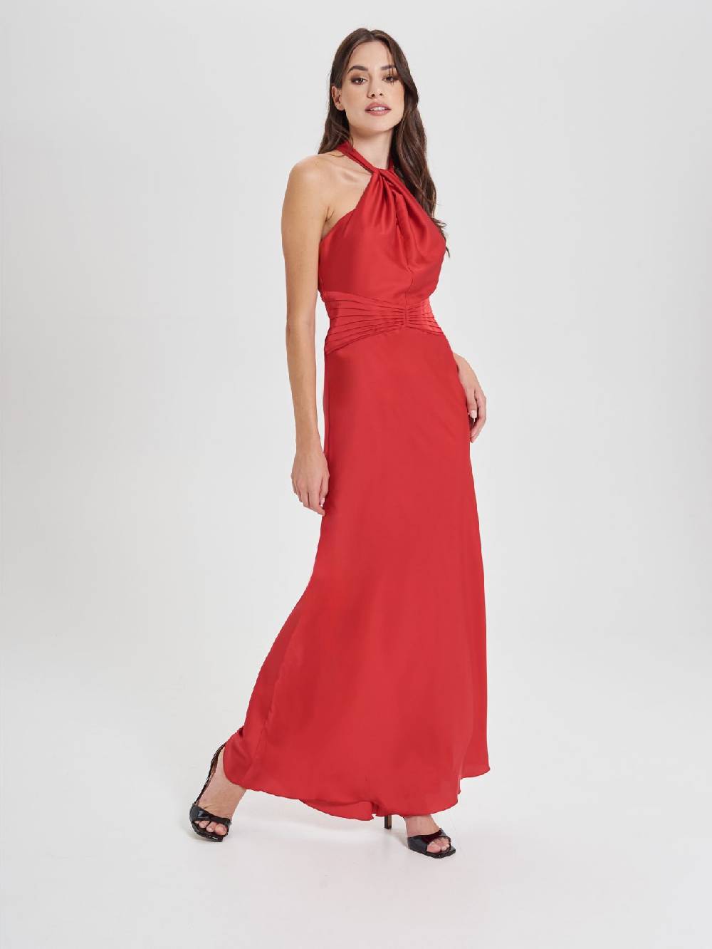 Rinascimento Abito Lungo Rosso