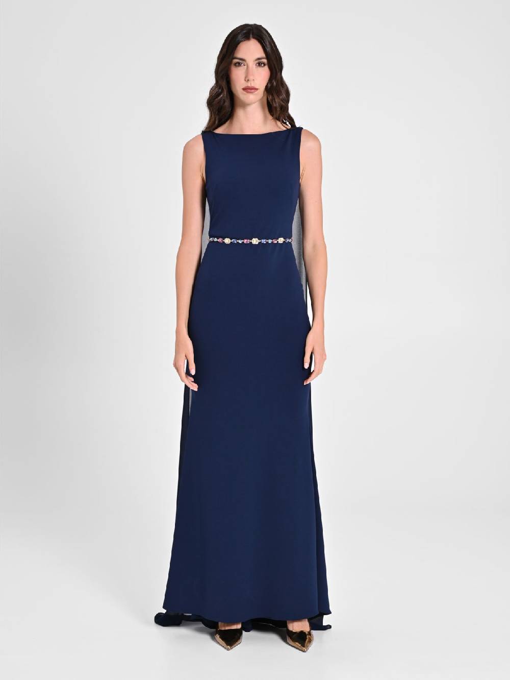 Rinascimento Abito Lungo Sirena Blu