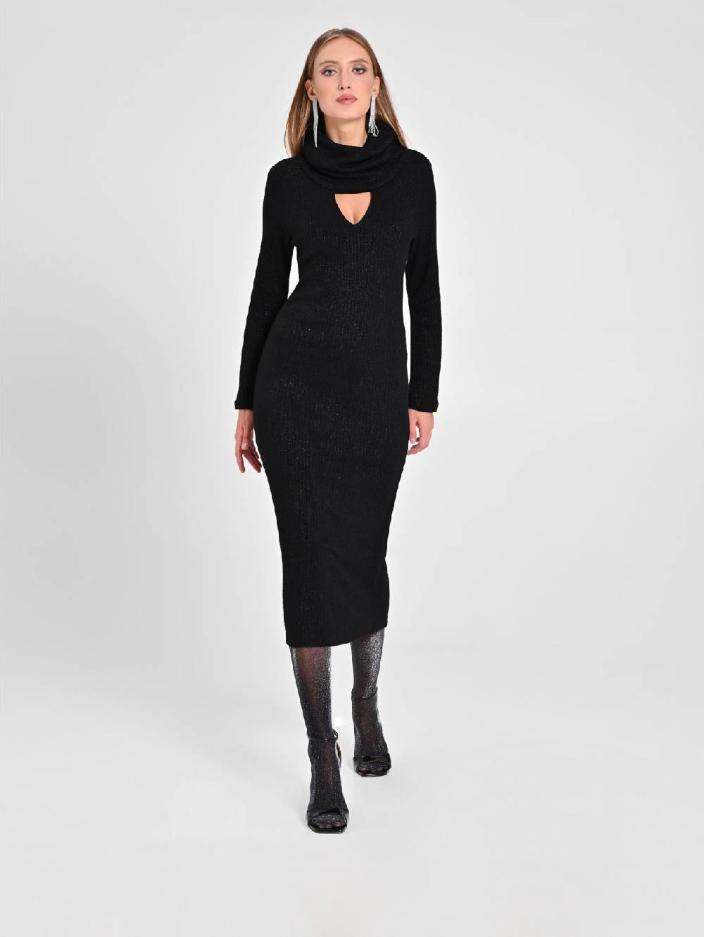 Rinascimento Abito Lurex Nero