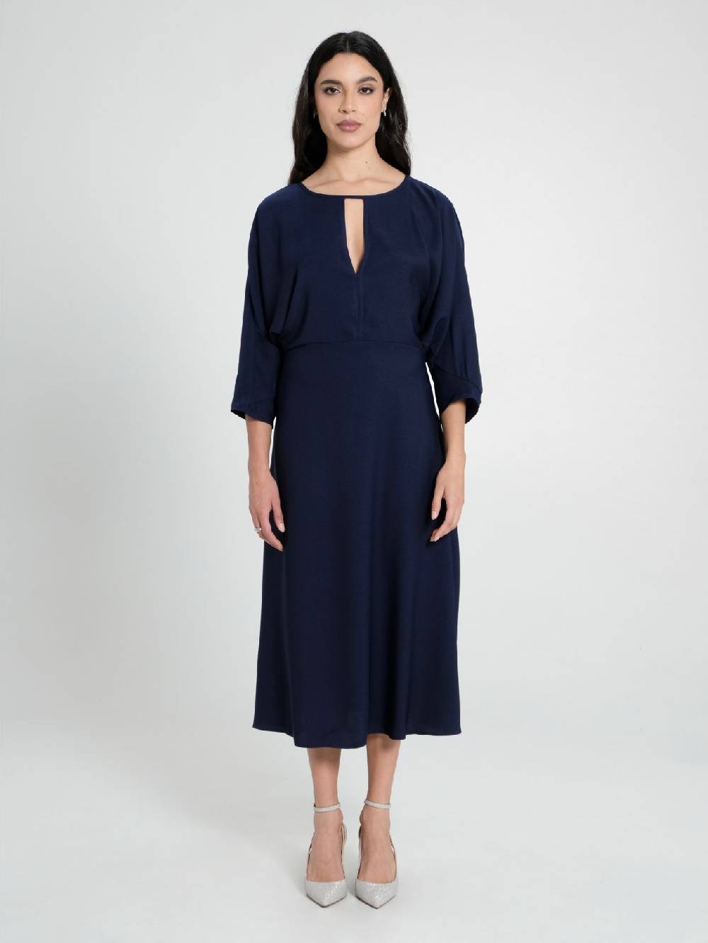 Rinascimento Abito Midi Con Maniche Kimono