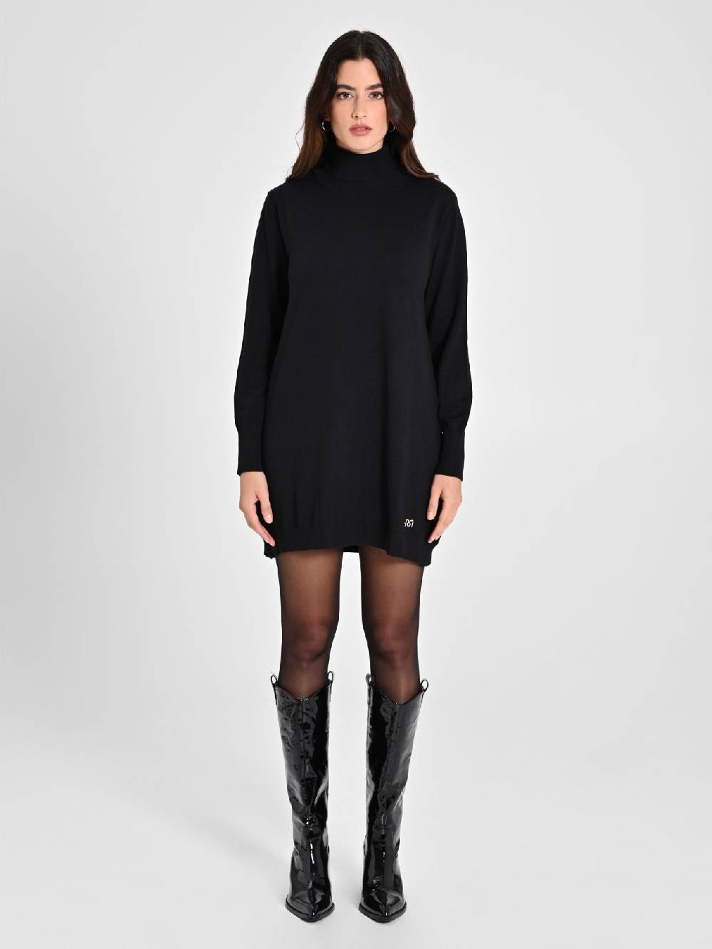 Rinascimento Abito Nero In Maglia Ecotec®