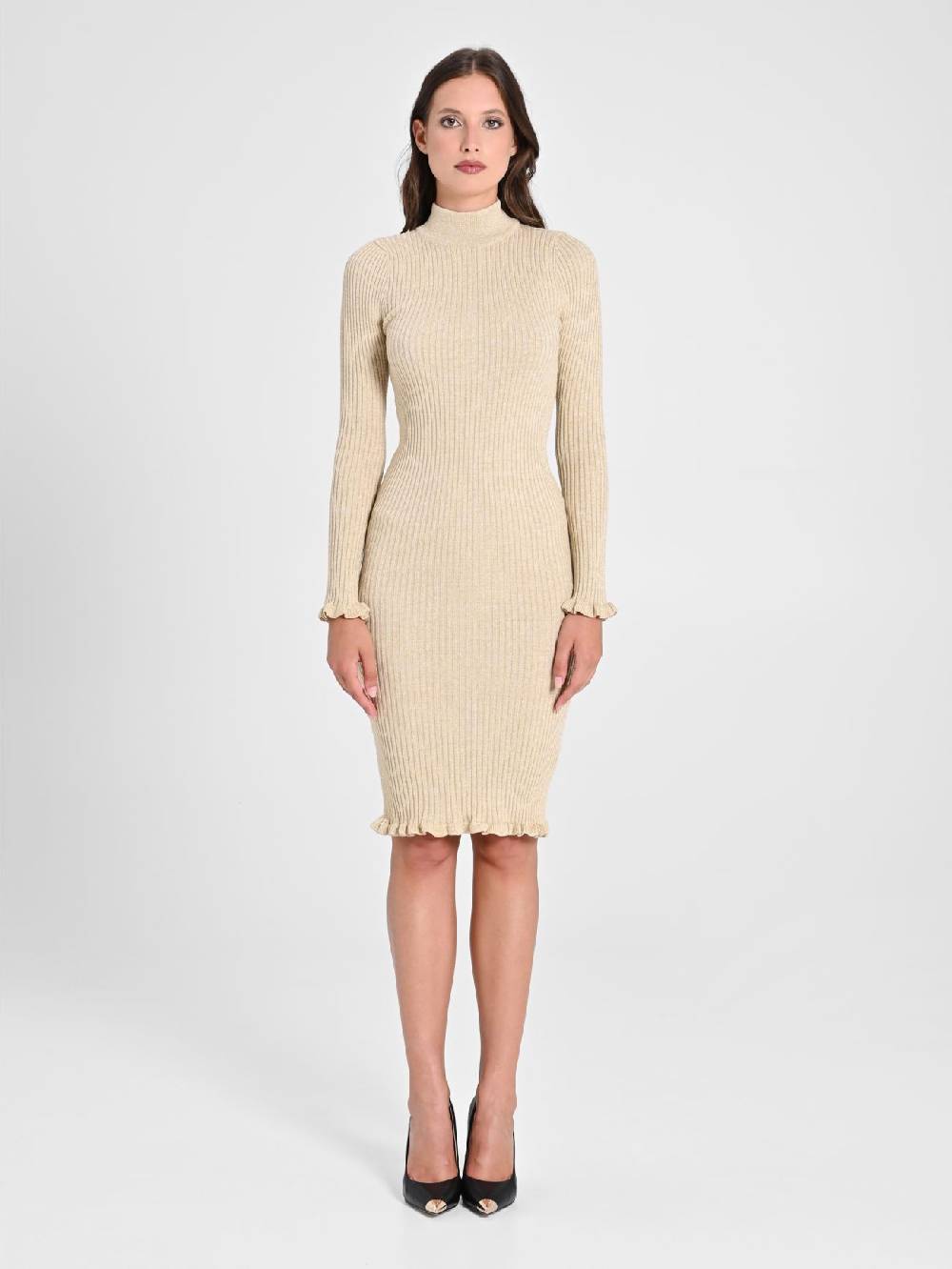 Rinascimento Abito Oro Lurex In Maglia