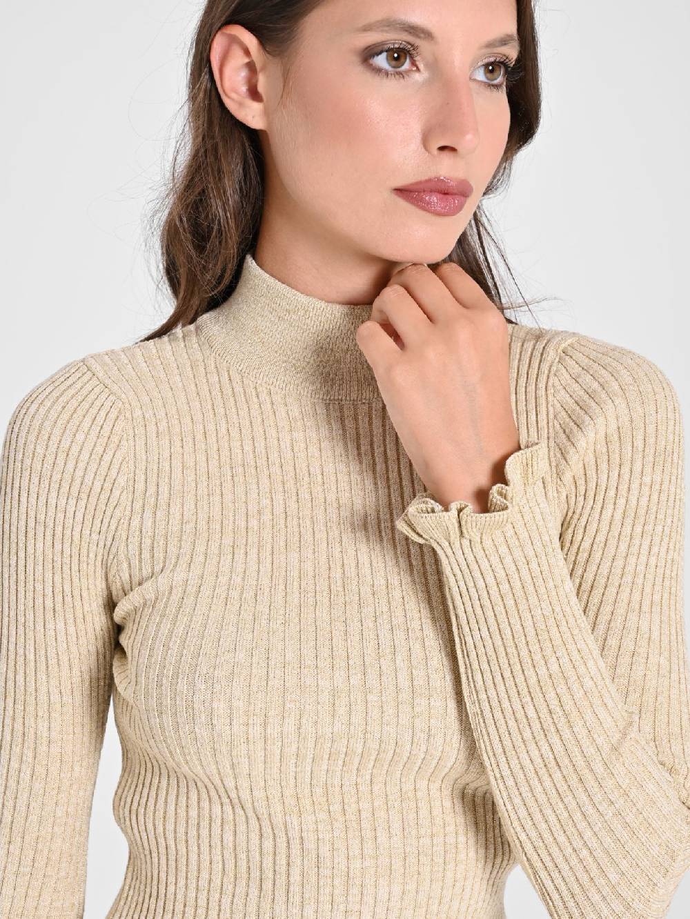 Rinascimento Abito Oro Lurex In Maglia