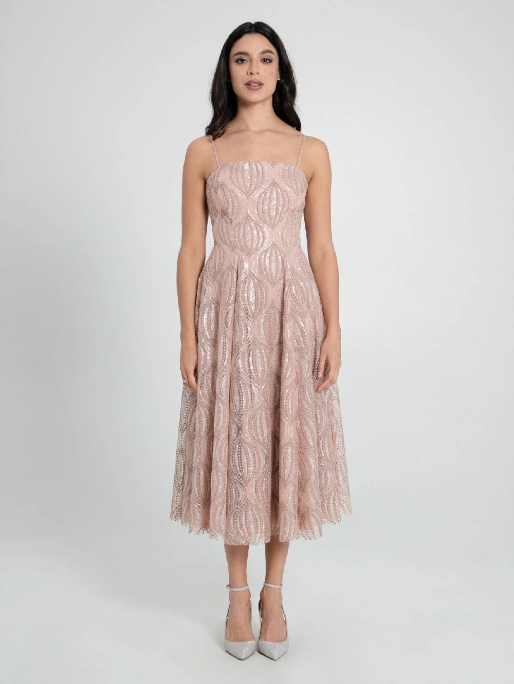 Rinascimento Abito Tulle Glitter Rosa