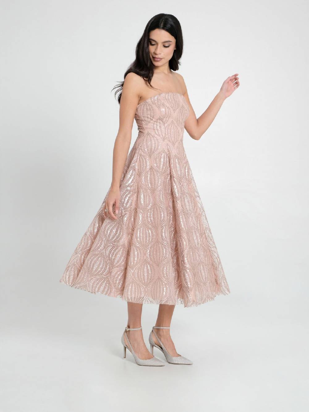 Rinascimento Abito Tulle Glitter Rosa