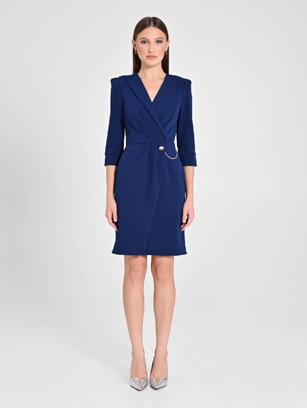 Rinascimento Abito Wrap Blu