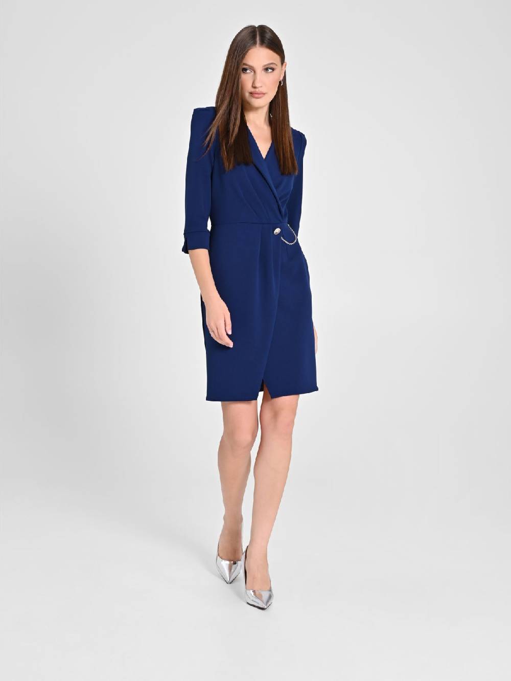 Rinascimento Abito Wrap Blu