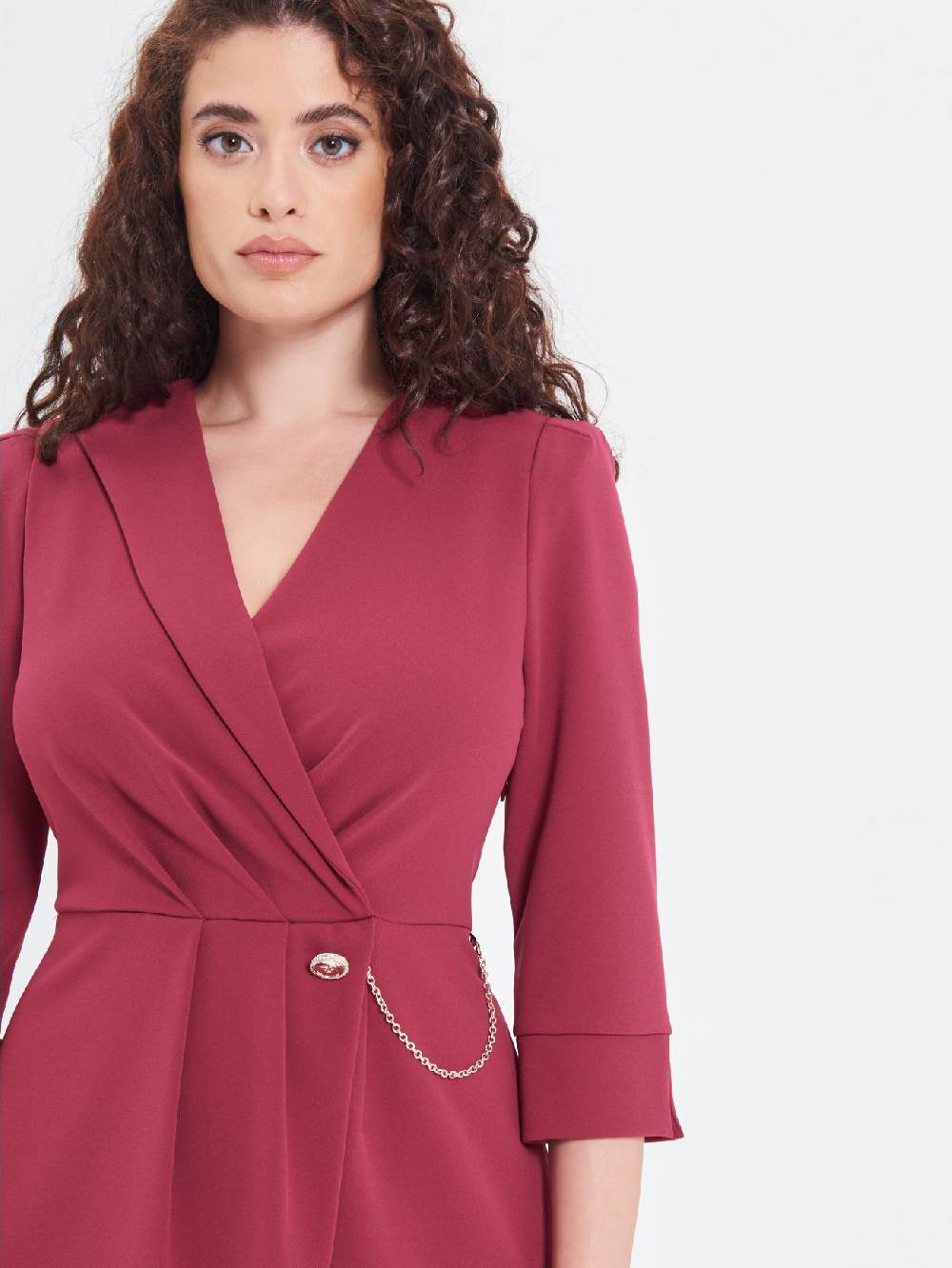 Rinascimento Abito Wrap Curvy Bordeaux
