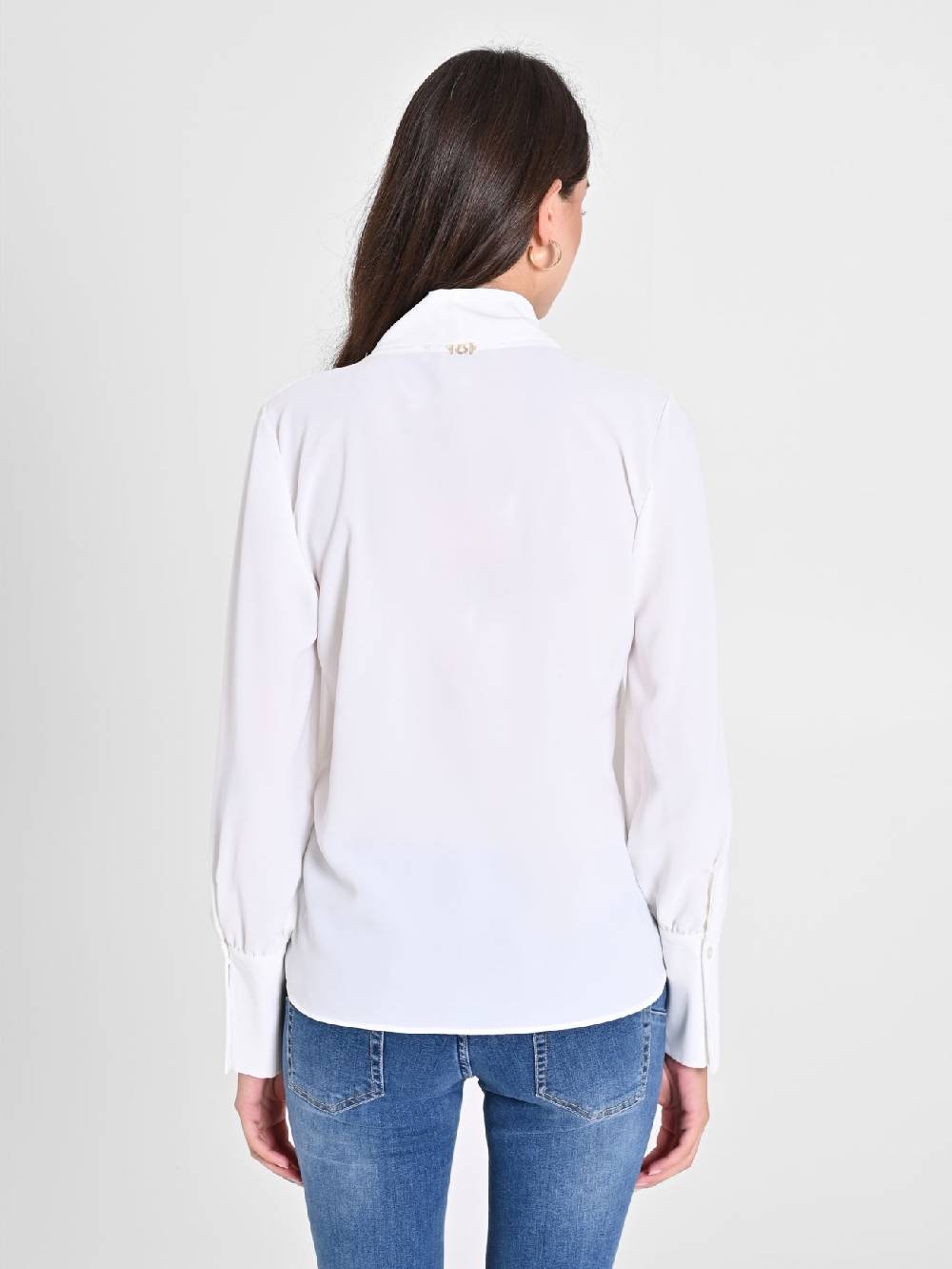Rinascimento Blusa Bianca Maniche Lunghe