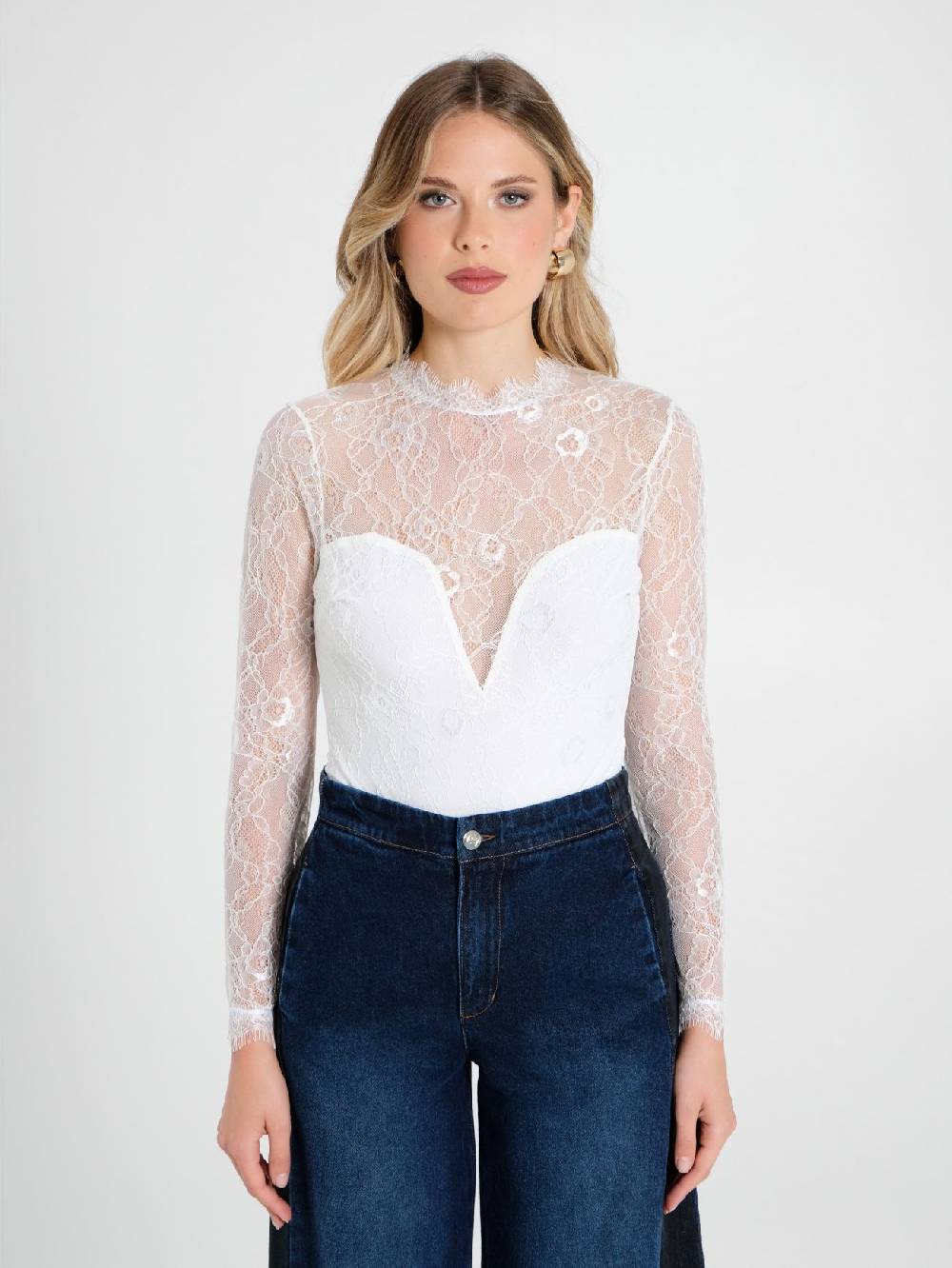 Rinascimento Blusa Body In Pizzo