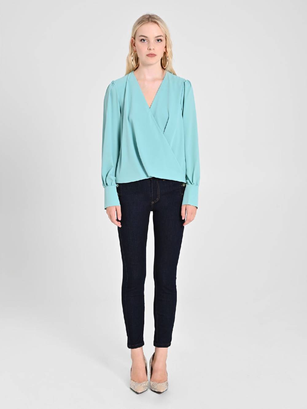 Rinascimento Blusa Color Verde Menta