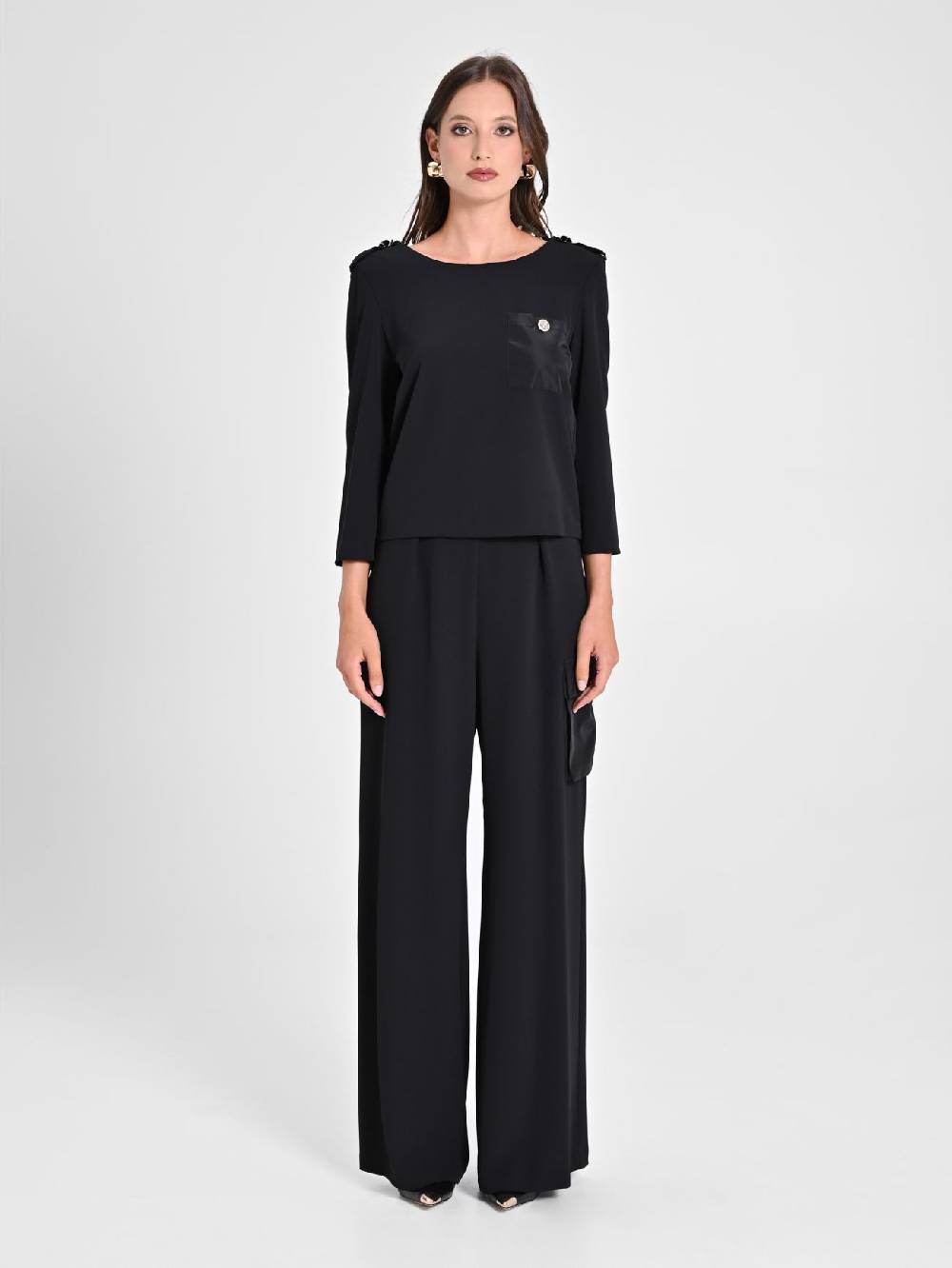 Rinascimento Blusa Con Taschino In Taffetà