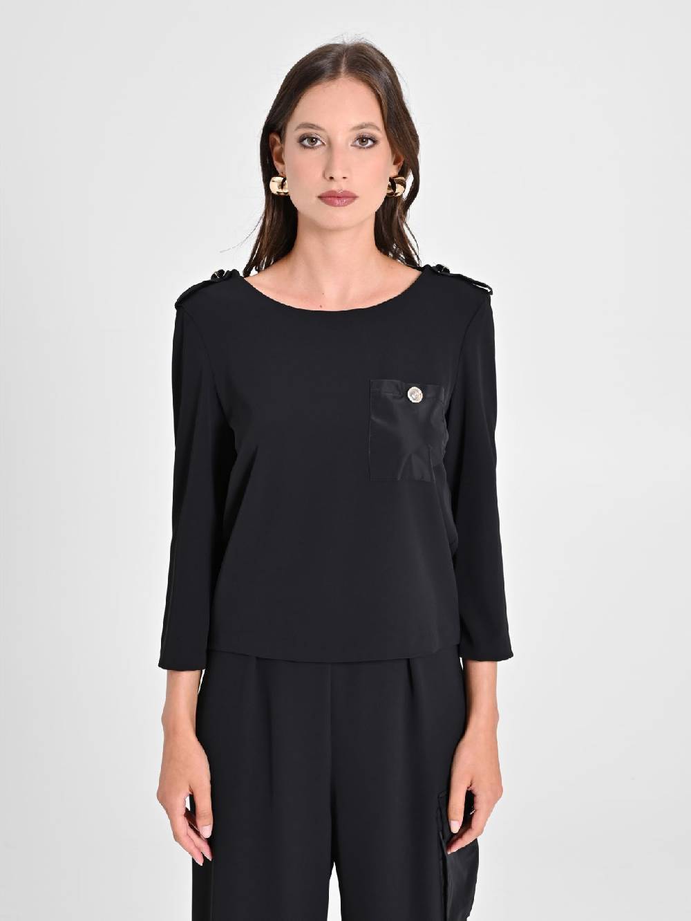 Rinascimento Blusa Con Taschino In Taffetà