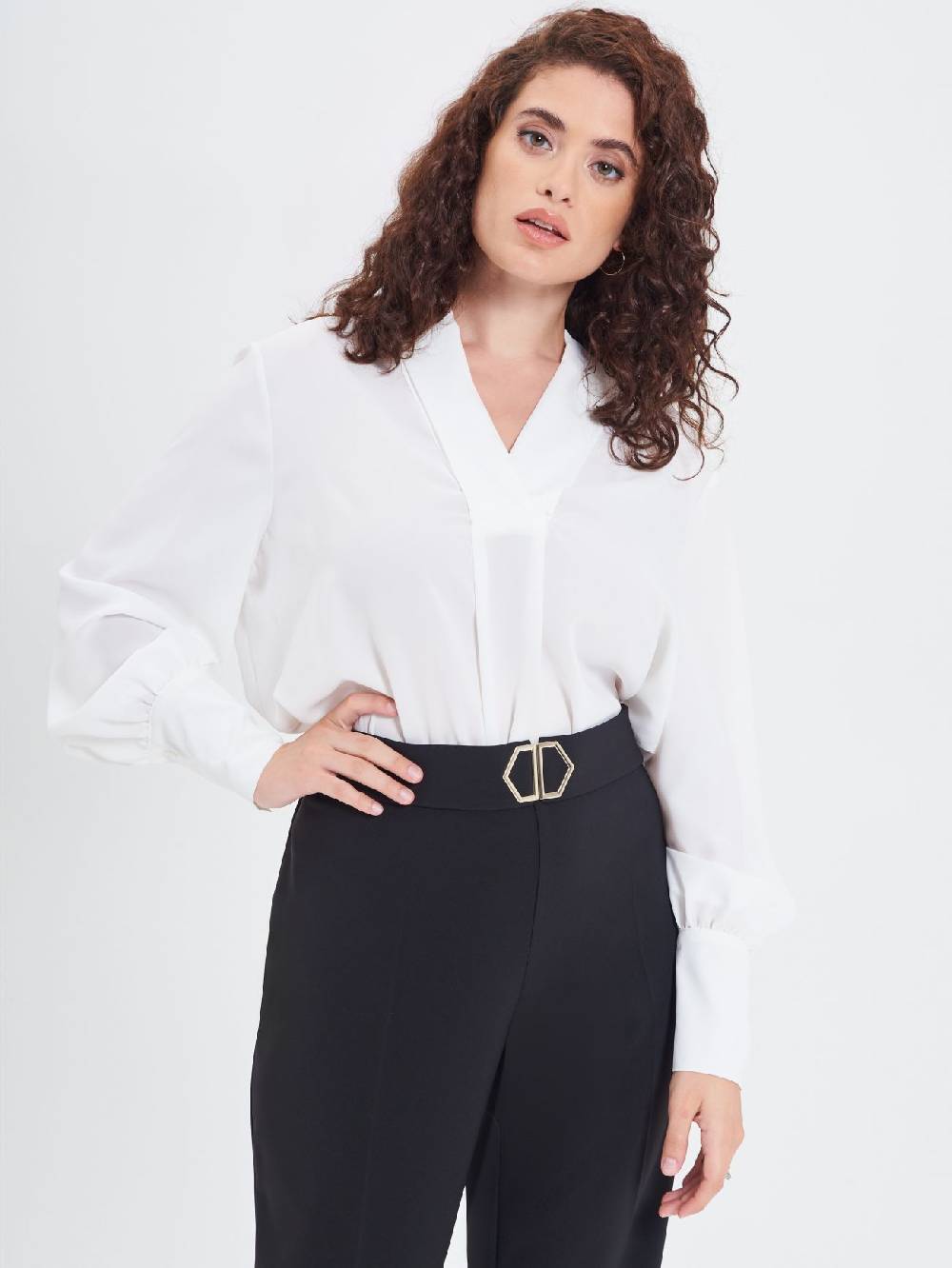 Rinascimento Blusa Curvy Bianca