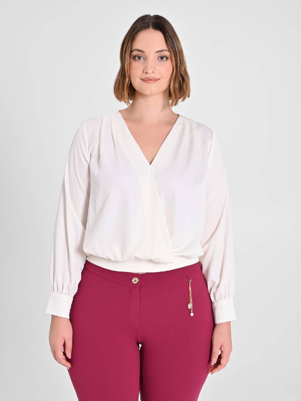 Rinascimento Blusa Curvy Color Burro